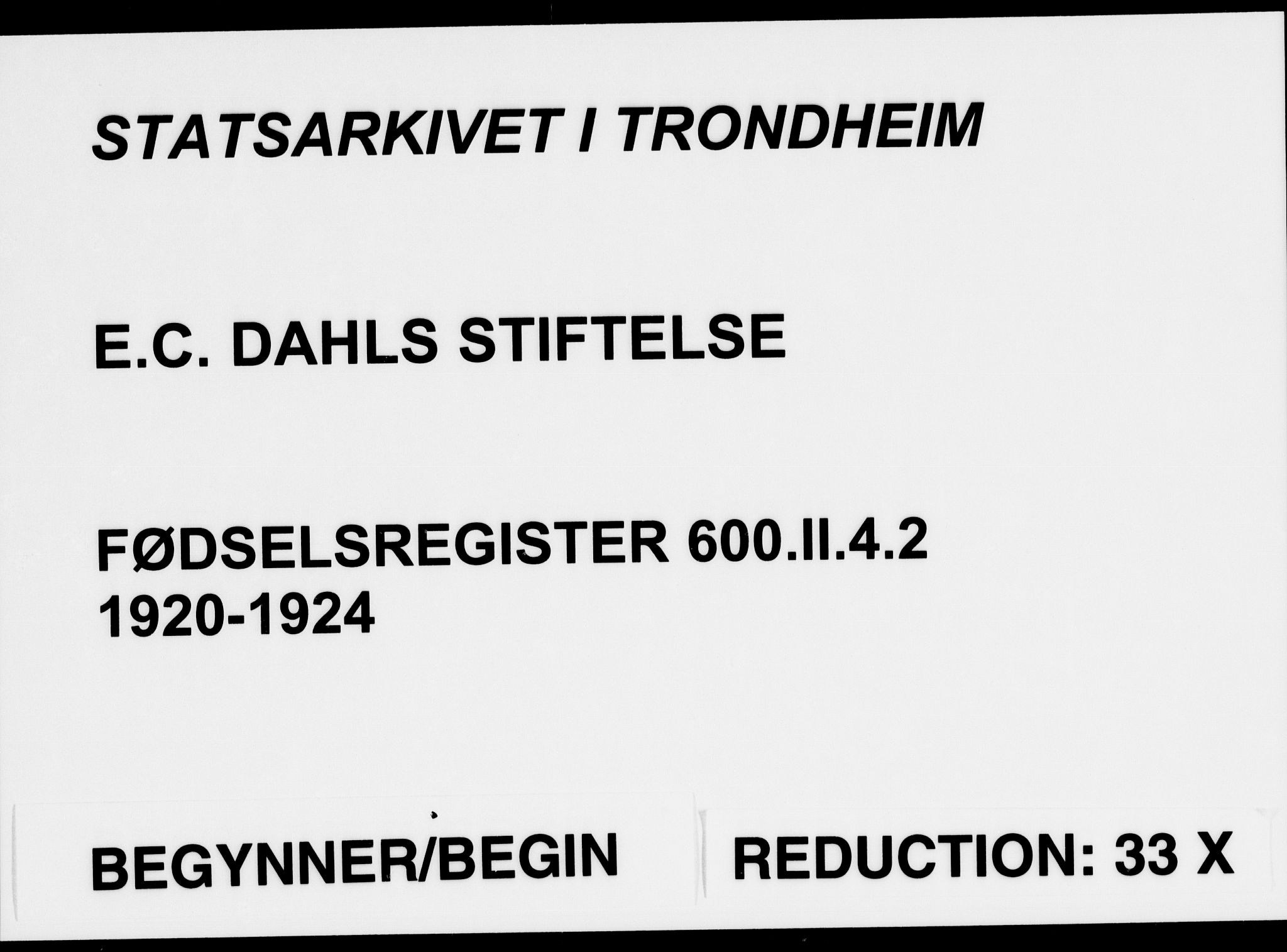 Ministerialprotokoller, klokkerbøker og fødselsregistre - Sør-Trøndelag, SAT/A-1456/600/L0003: Fødselsregister nr. 600.II.4.2, 1920-1924