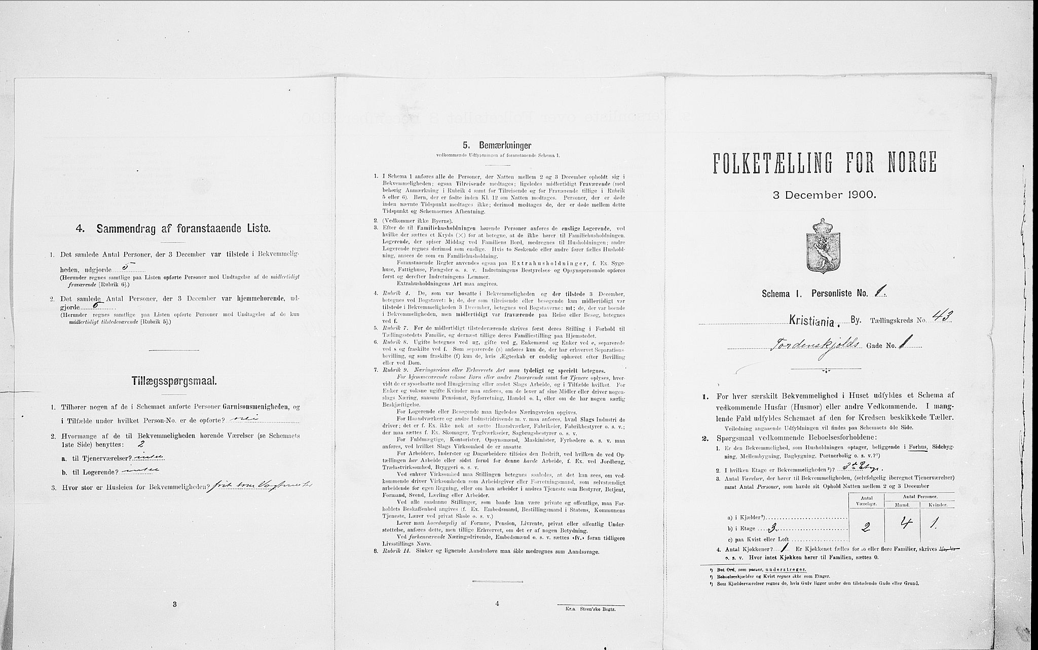 SAO, Folketelling 1900 for 0301 Kristiania kjøpstad, 1900, s. 102612