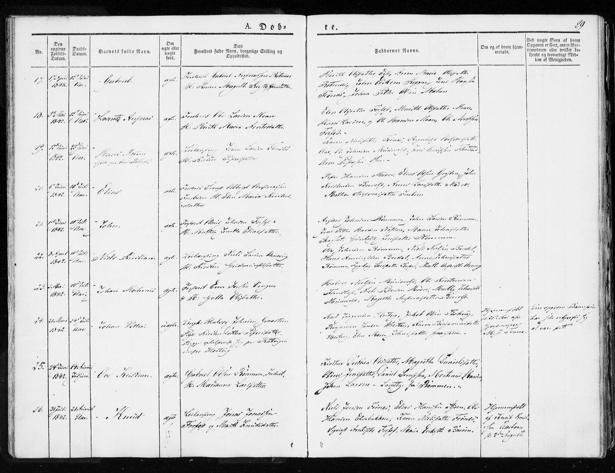 Ministerialprotokoller, klokkerbøker og fødselsregistre - Sør-Trøndelag, SAT/A-1456/655/L0676: Ministerialbok nr. 655A05, 1830-1847, s. 29