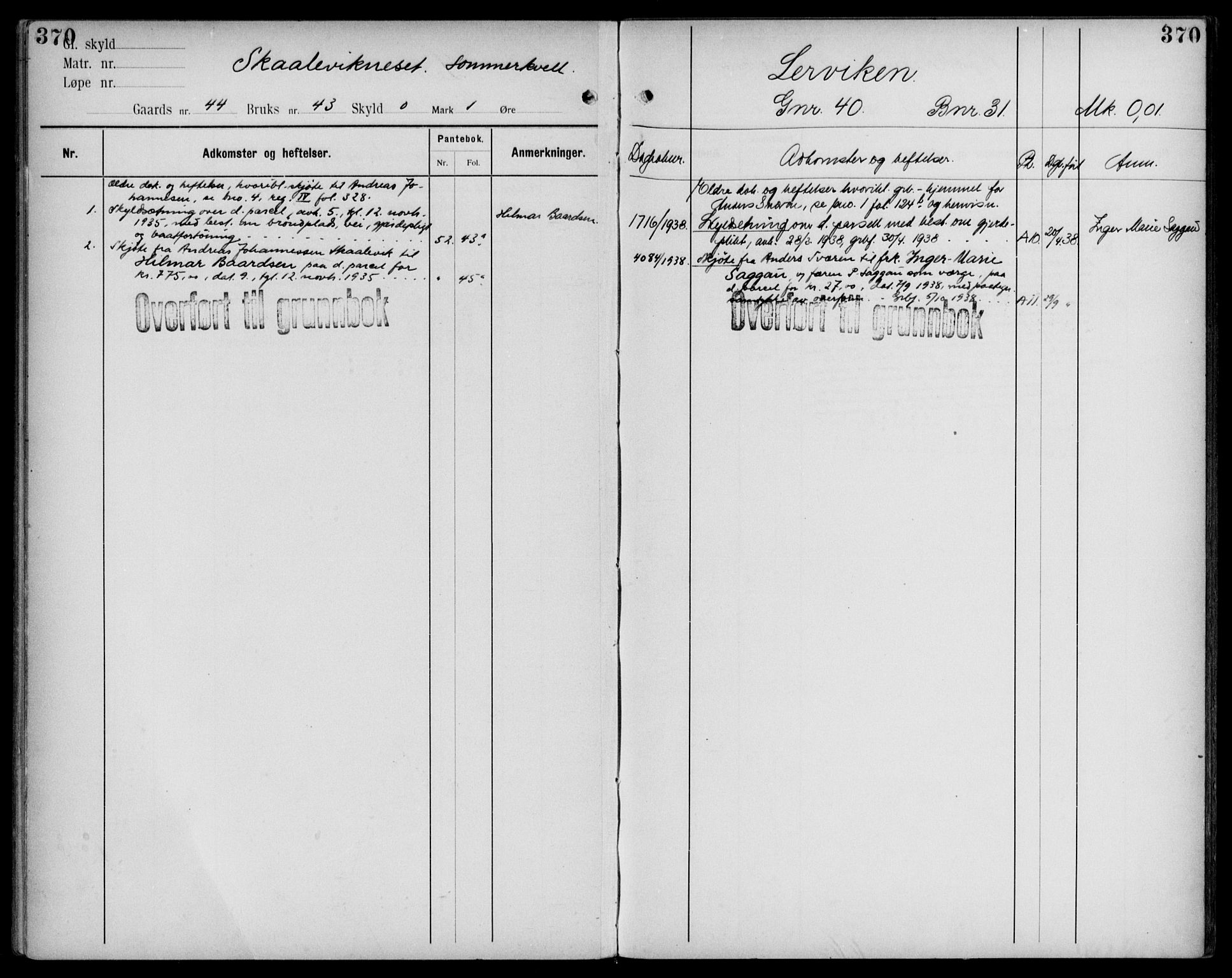 Midhordland sorenskriveri, AV/SAB-A-3001/1/G/Ga/Gab/L0109: Panteregister nr. II.A.b.109, s. 370