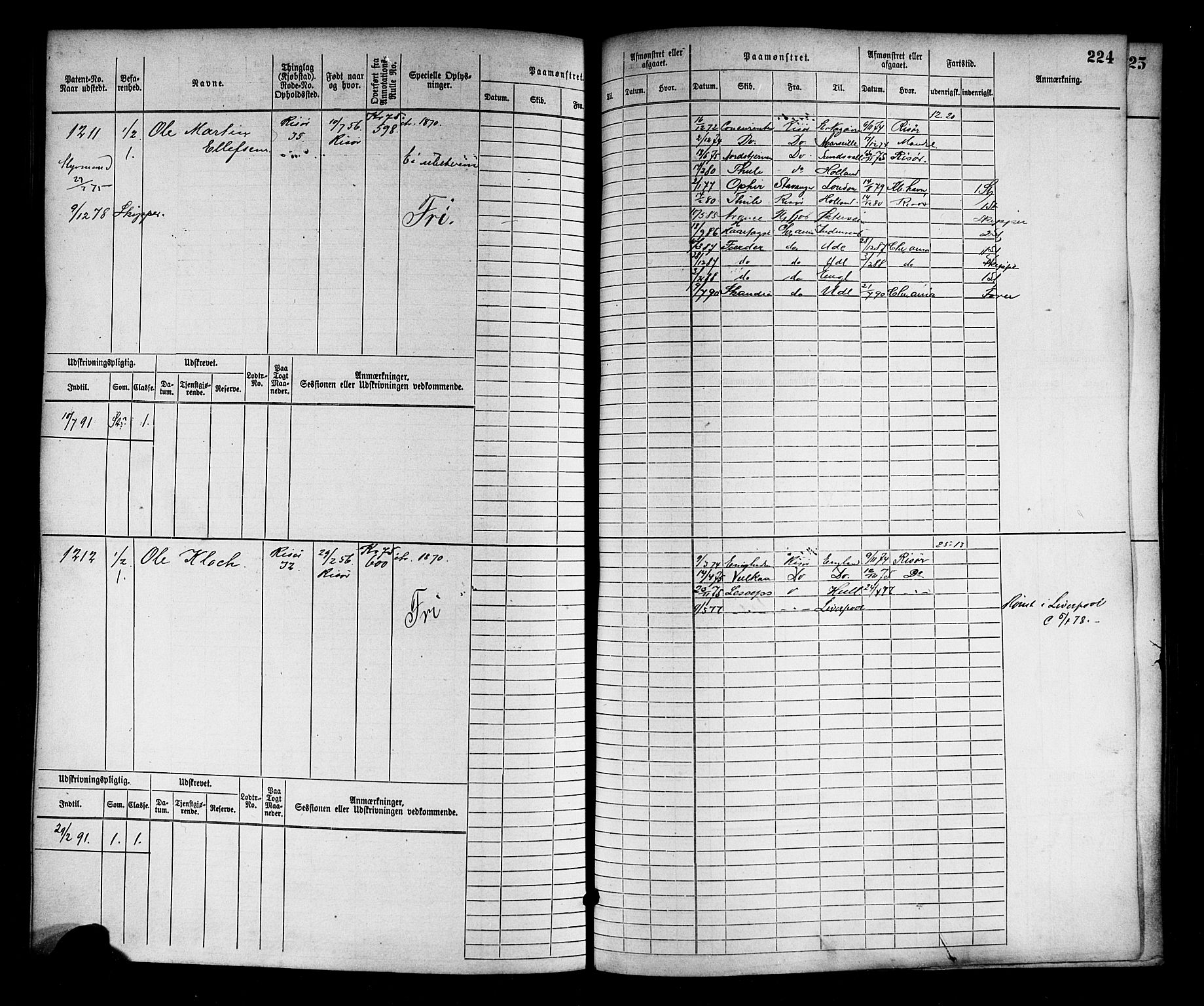 Risør mønstringskrets, AV/SAK-2031-0010/F/Fb/L0003: Hovedrulle nr 767-1528, Q-3, 1868-1910, s. 227