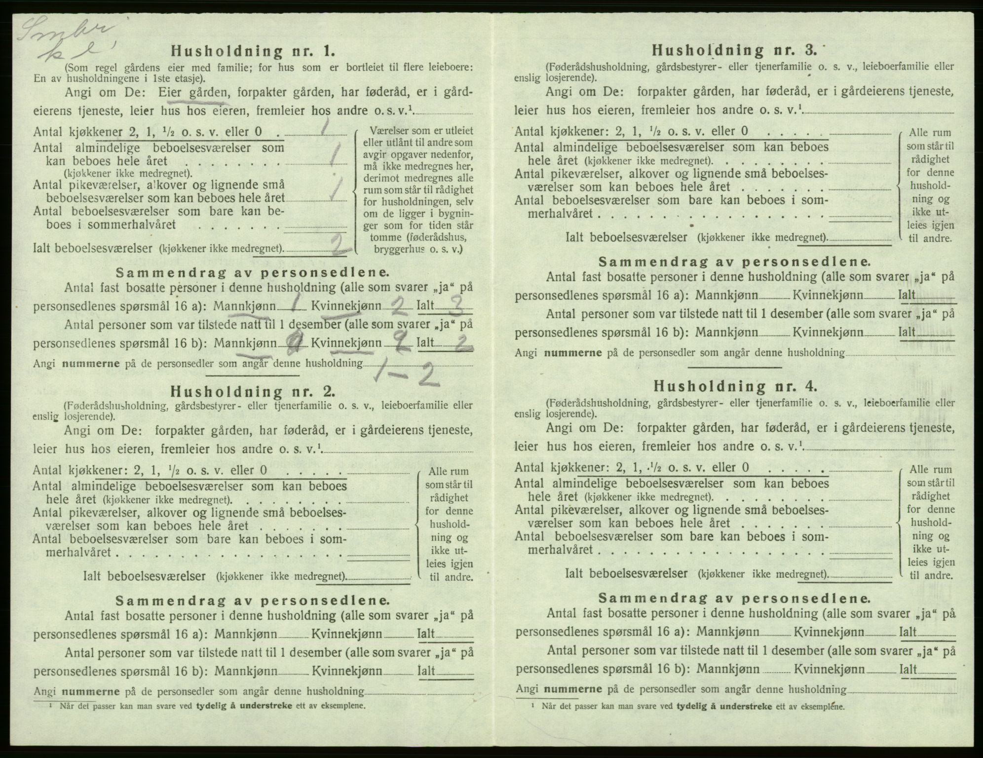 SAB, Folketelling 1920 for 1223 Tysnes herred, 1920, s. 1207