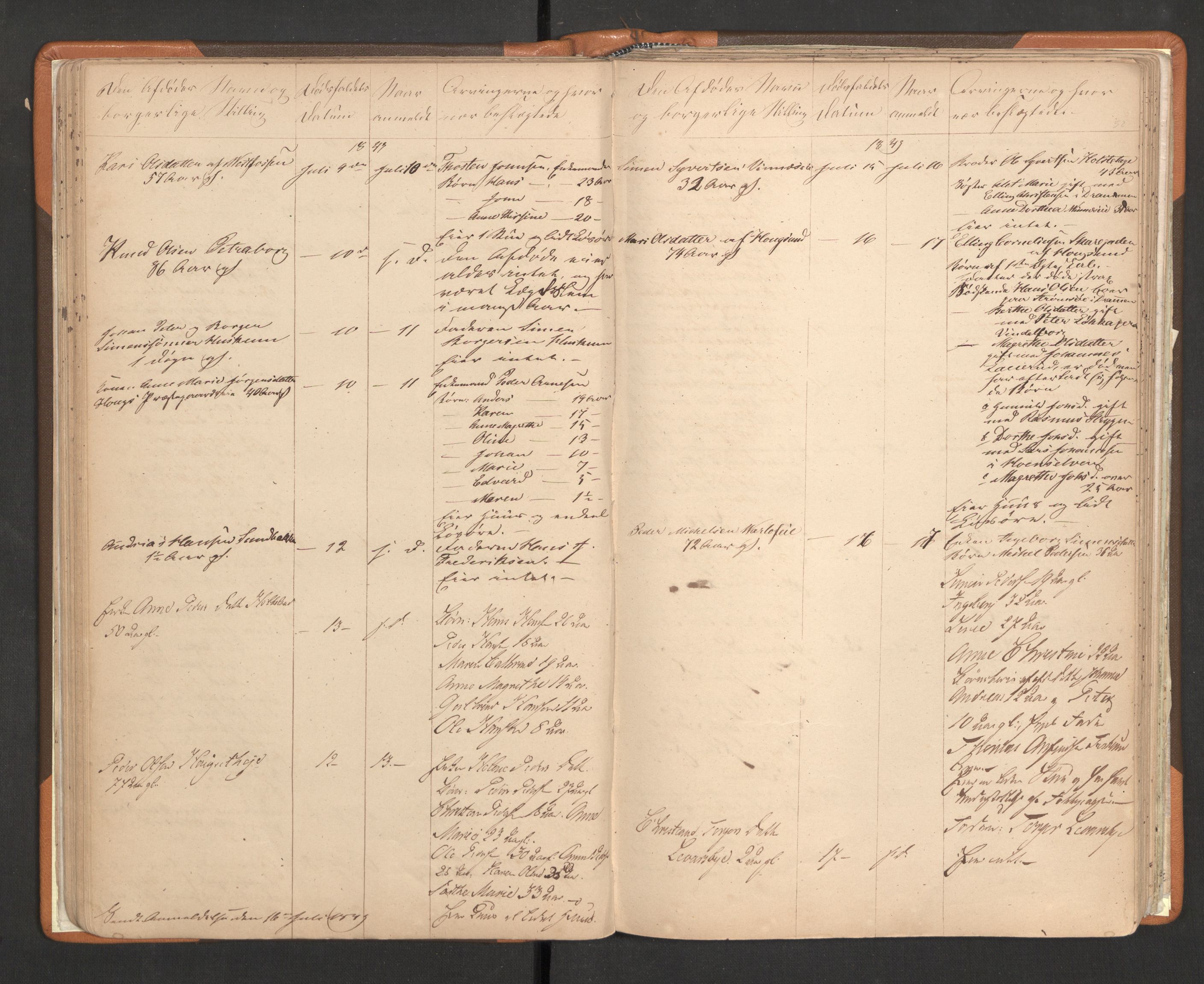 Eiker lensmannskontor, AV/SAKO-A-529/H/Ha/L0001: Dødsfallsprotokoll, 1844-1862