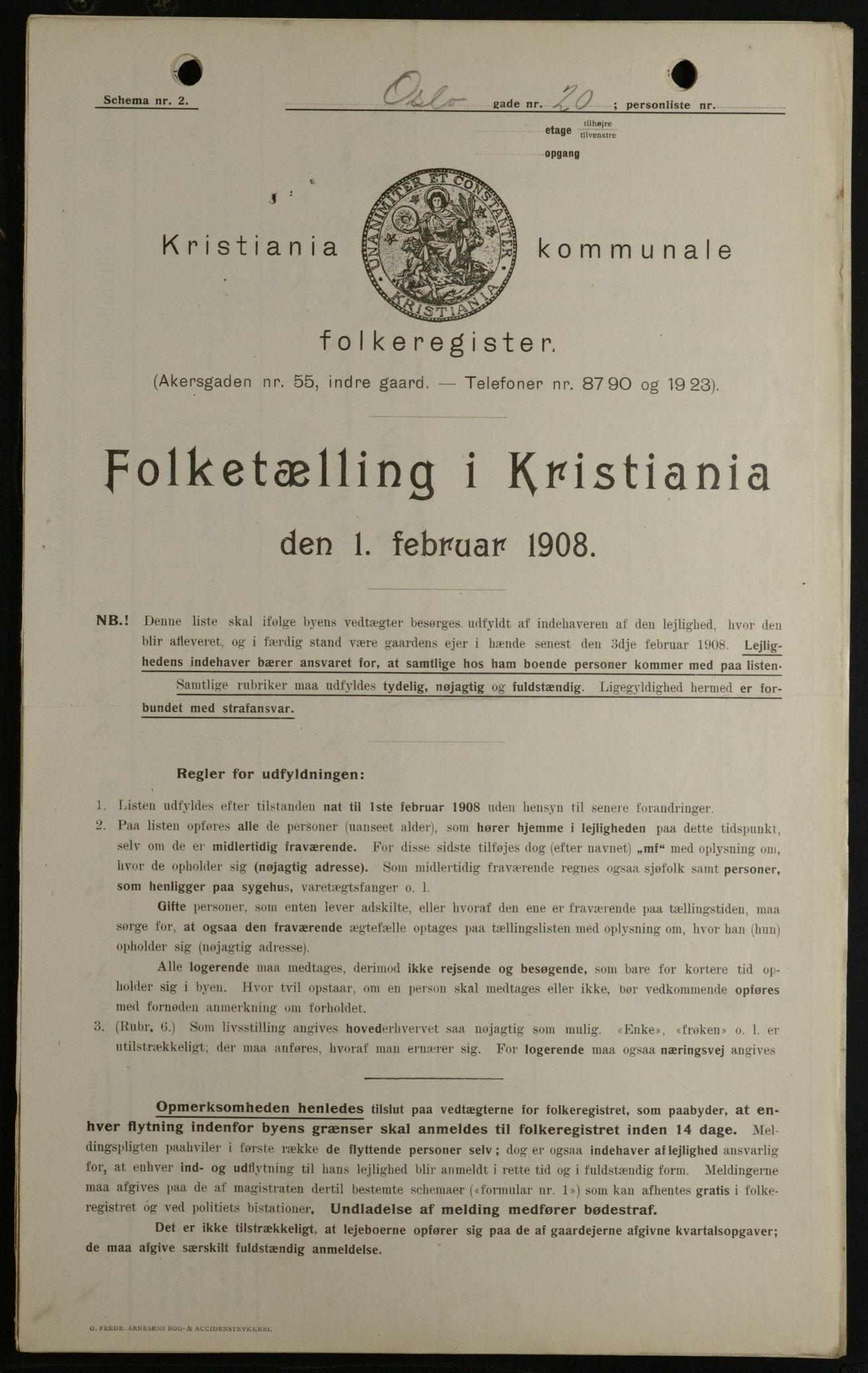 OBA, Kommunal folketelling 1.2.1908 for Kristiania kjøpstad, 1908, s. 69175