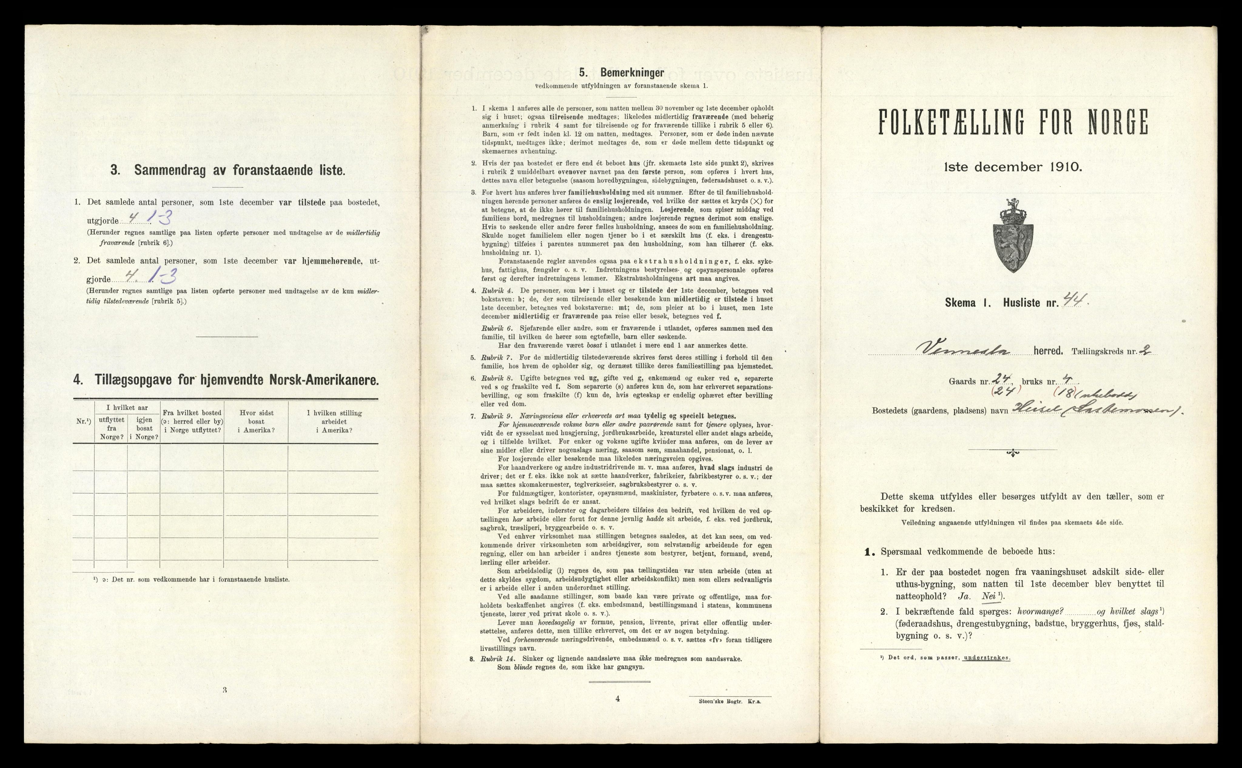 RA, Folketelling 1910 for 1014 Vennesla herred, 1910, s. 212