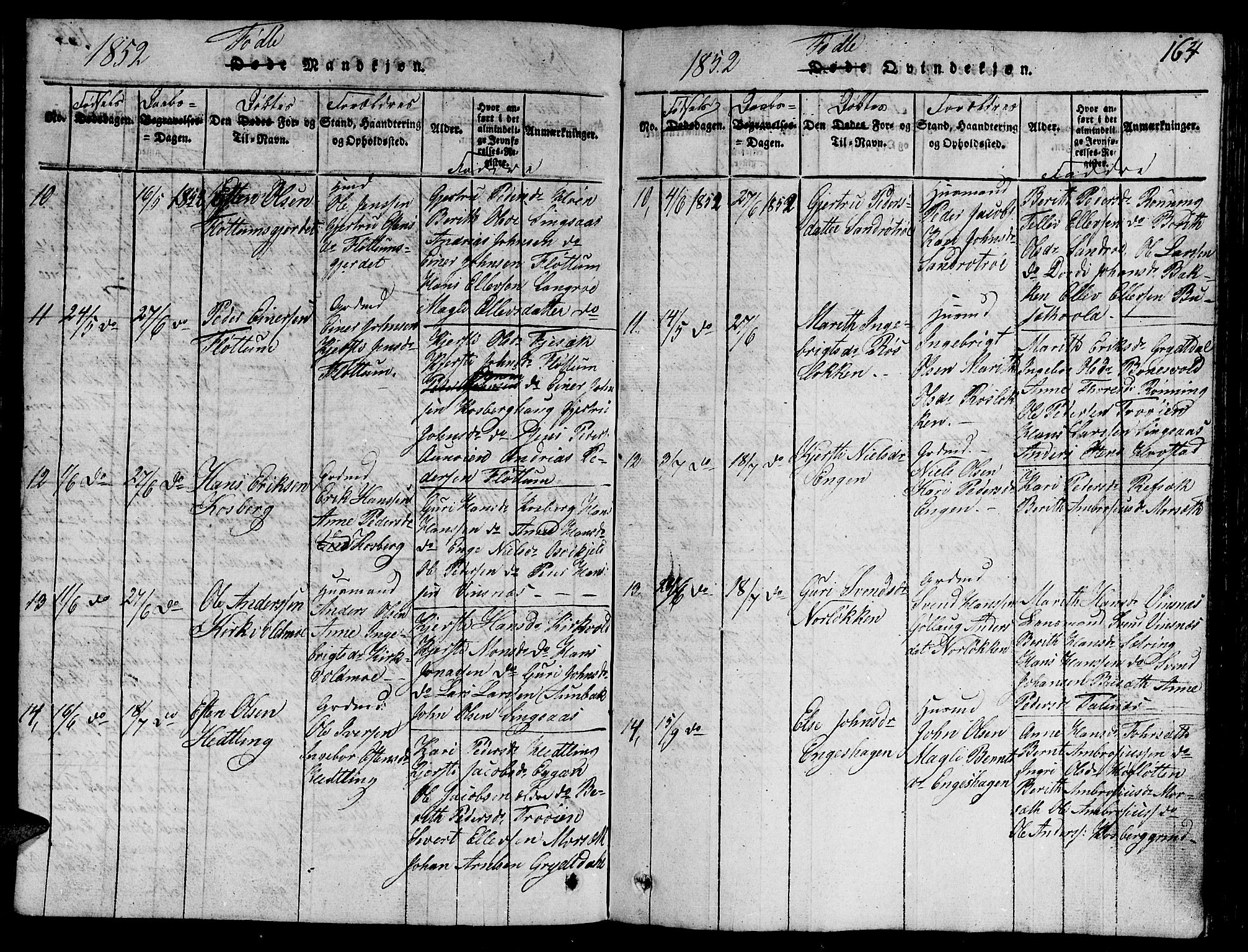 Ministerialprotokoller, klokkerbøker og fødselsregistre - Sør-Trøndelag, SAT/A-1456/688/L1026: Klokkerbok nr. 688C01, 1817-1860, s. 164