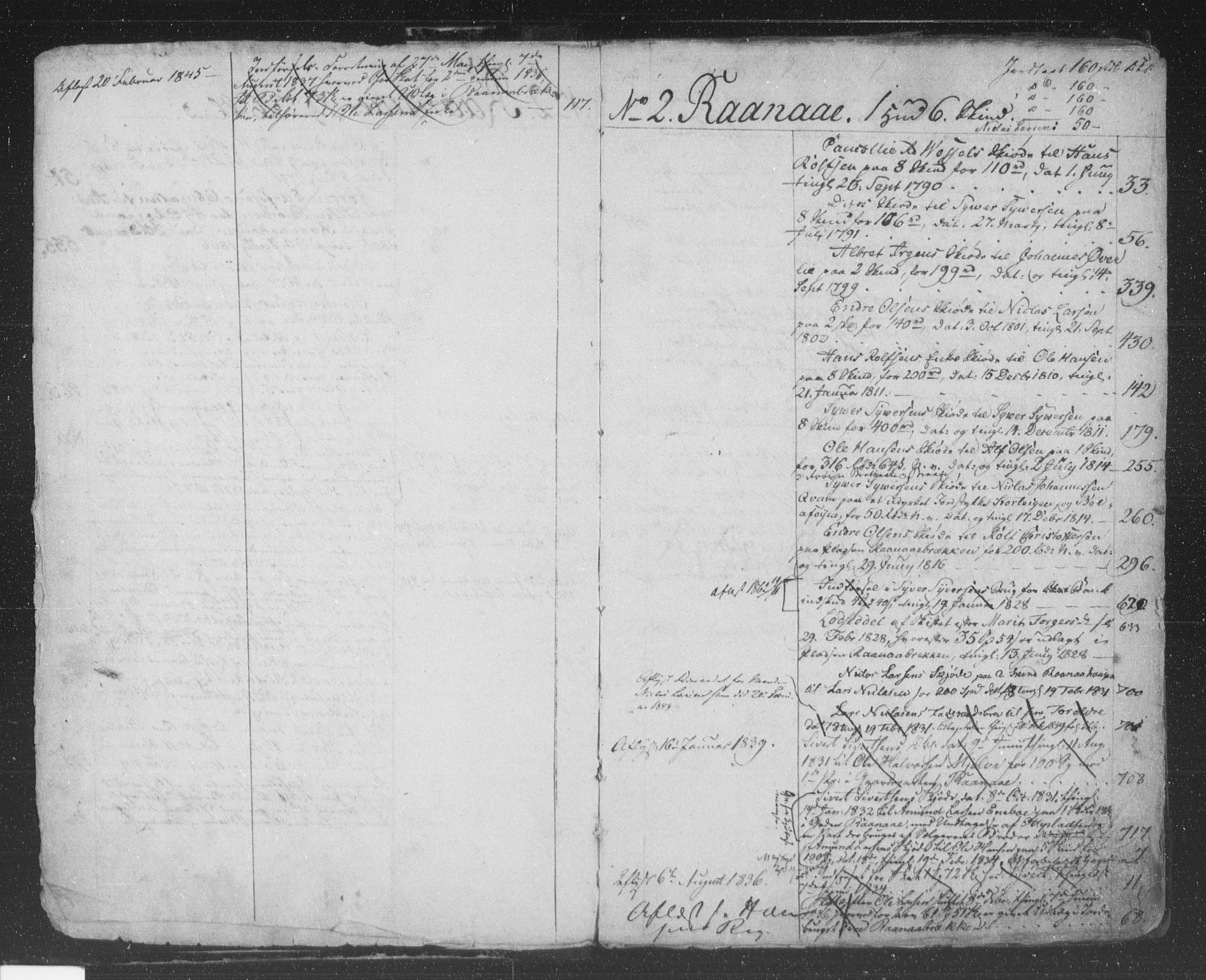 Nord-Gudbrandsdal tingrett, AV/SAH-TING-002/H/Ha/Hab/L0001: Panteregister nr. 1, 1785-1864