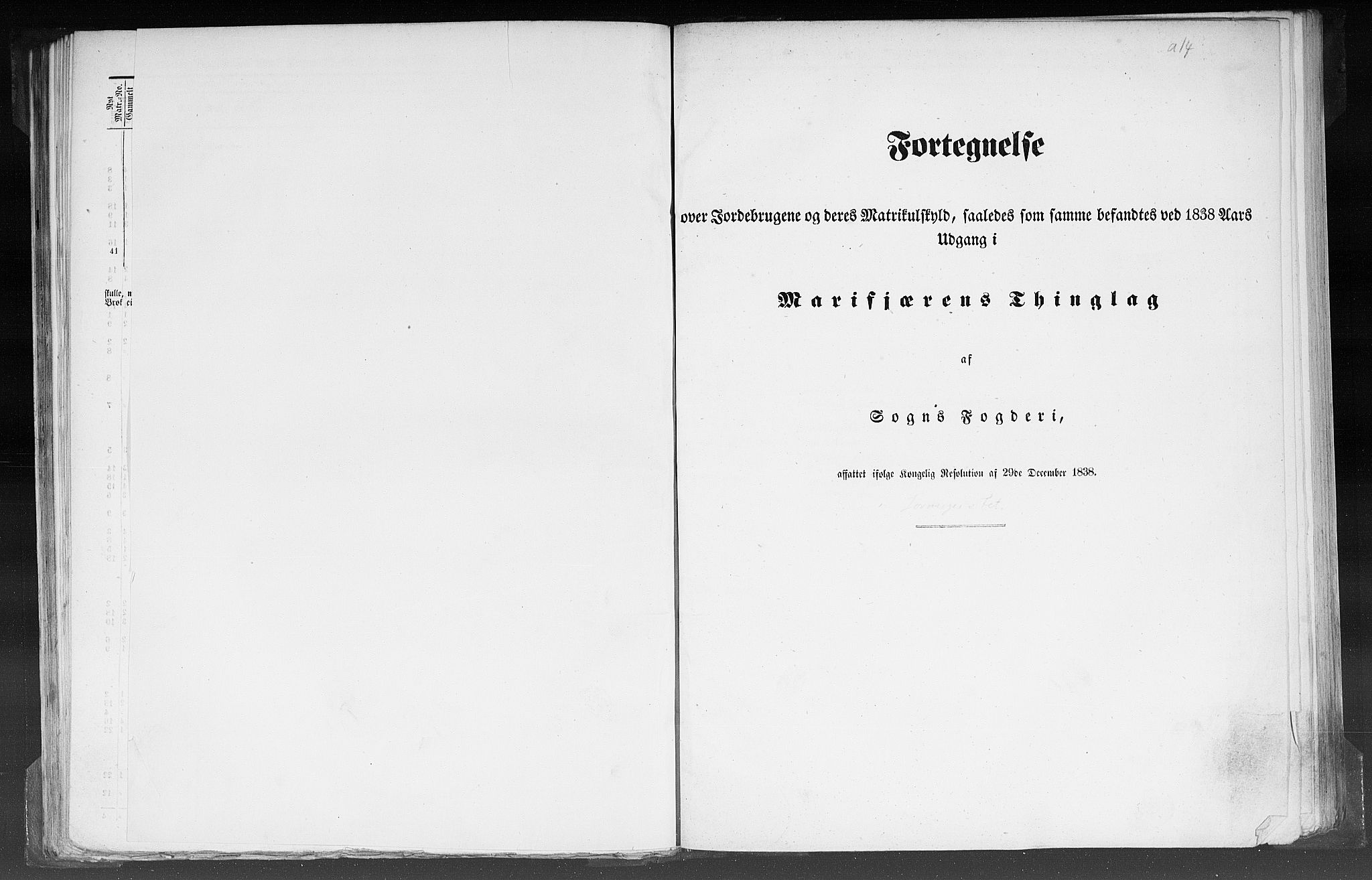 Rygh, RA/PA-0034/F/Fb/L0012: Matrikkelen for 1838 - Nordre Bergenhus amt (Sogn og Fjordane fylke), 1838