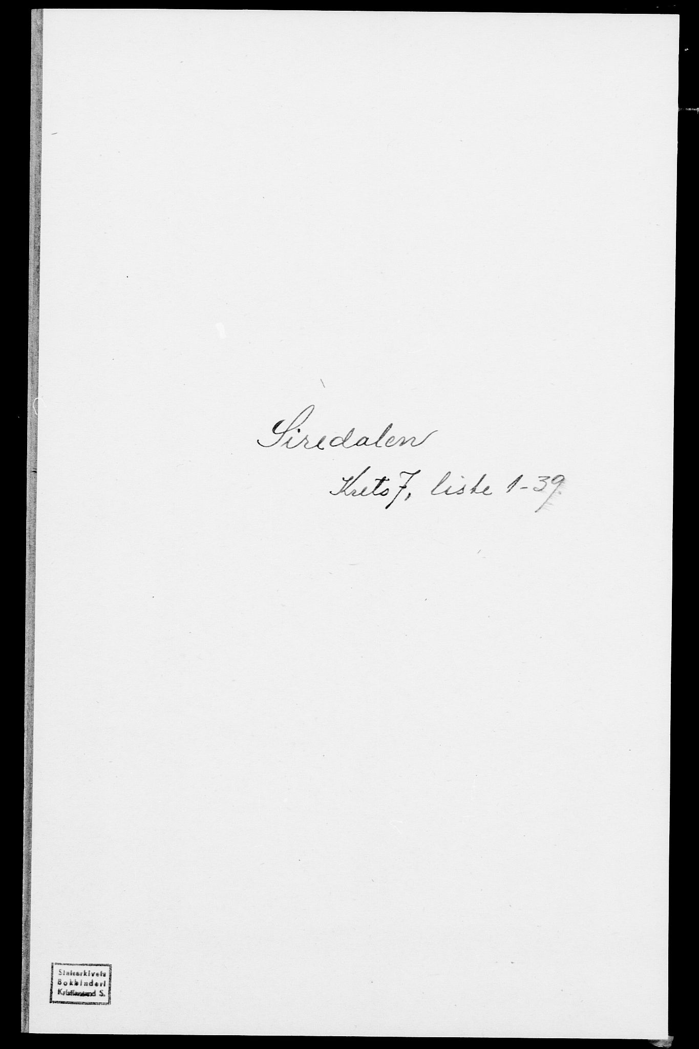 SAK, Folketelling 1875 for 1046P Sirdal prestegjeld, 1875, s. 575
