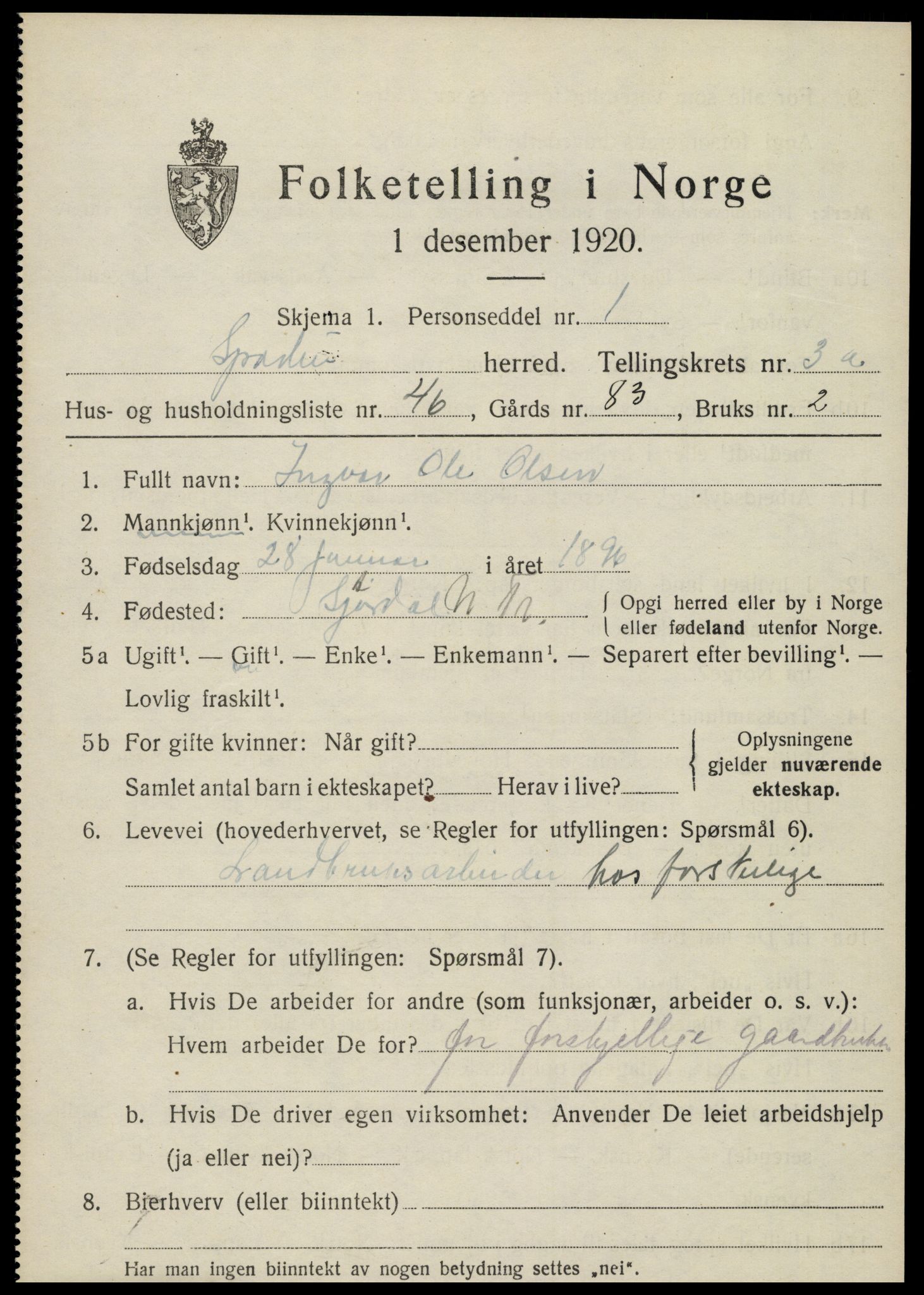 SAT, Folketelling 1920 for 1731 Sparbu herred, 1920, s. 4779