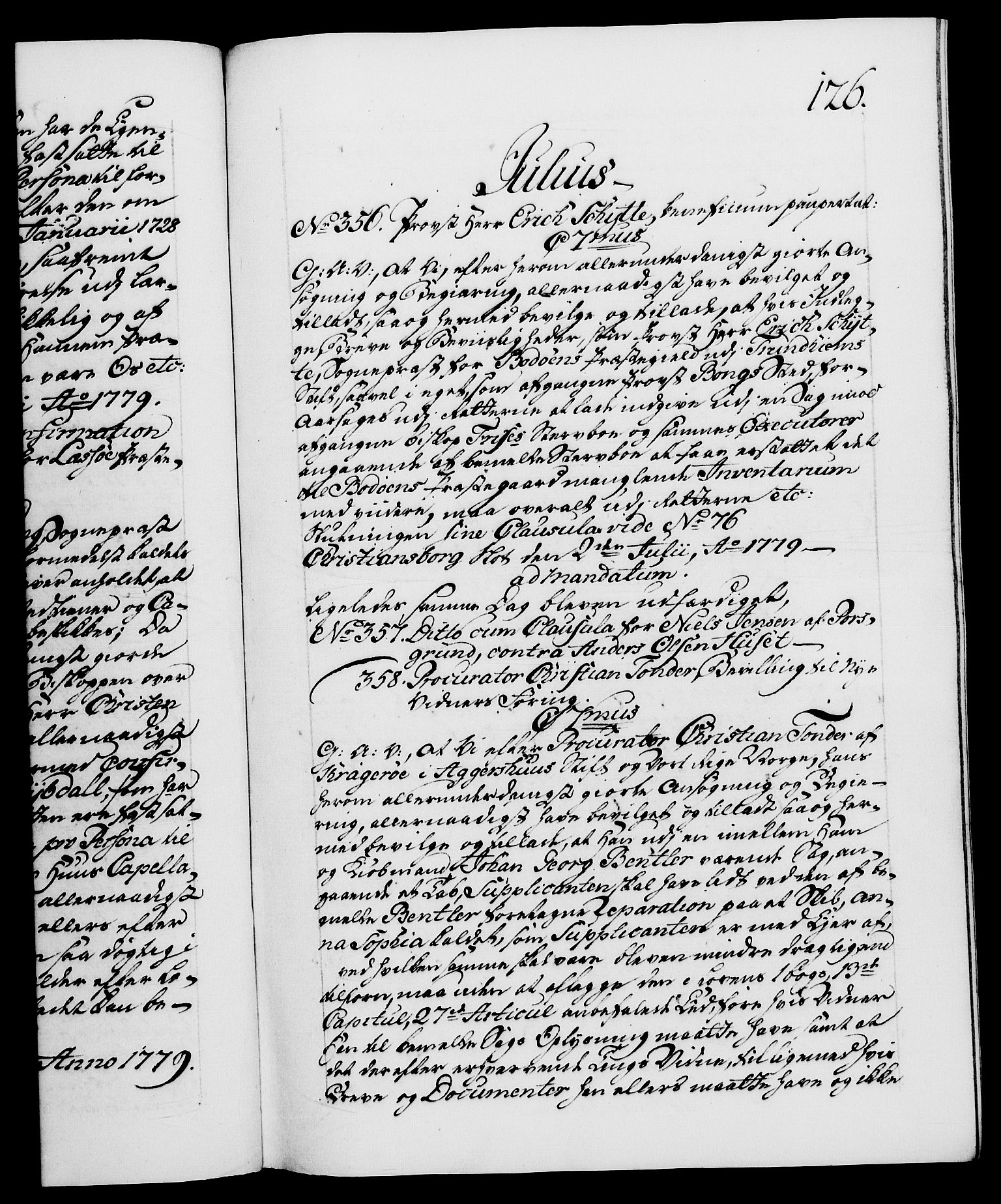 Danske Kanselli 1572-1799, RA/EA-3023/F/Fc/Fca/Fcaa/L0048: Norske registre, 1779-1781, s. 126a