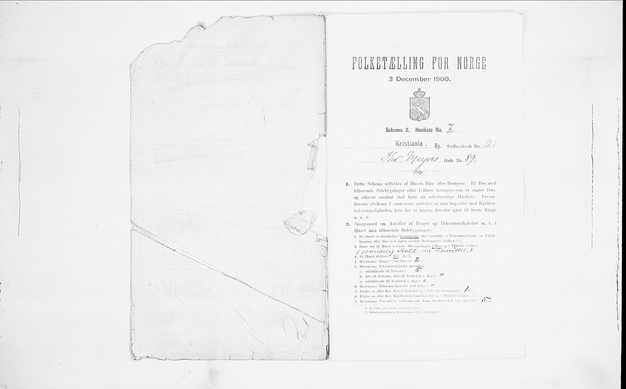 SAO, Folketelling 1900 for 0301 Kristiania kjøpstad, 1900, s. 100217