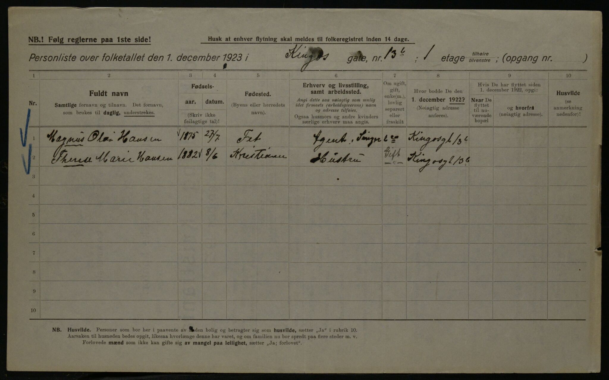 OBA, Kommunal folketelling 1.12.1923 for Kristiania, 1923, s. 55512