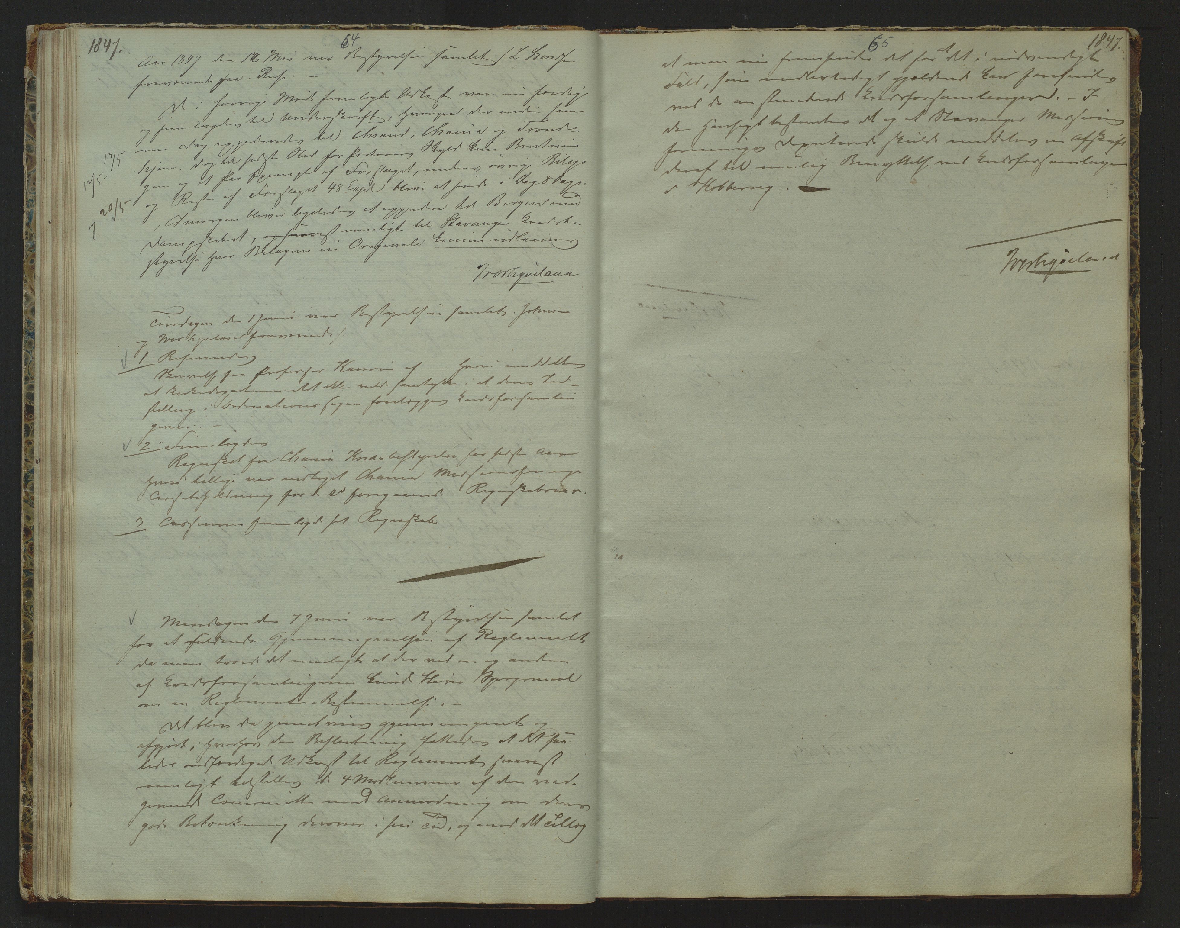 Det Norske Misjonsselskap - hovedadministrasjonen, VID/MA-A-1045/D/Da/Daa/L0006: Styreprotokoll nr. I, 12. august 1842 - 6. oktober 1853, 1842-1853, s. 64-65