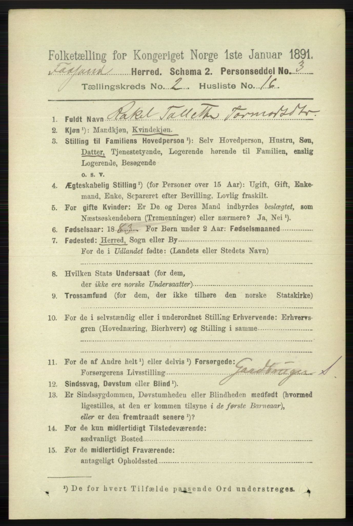 RA, Folketelling 1891 for 1129 Forsand herred, 1891, s. 287