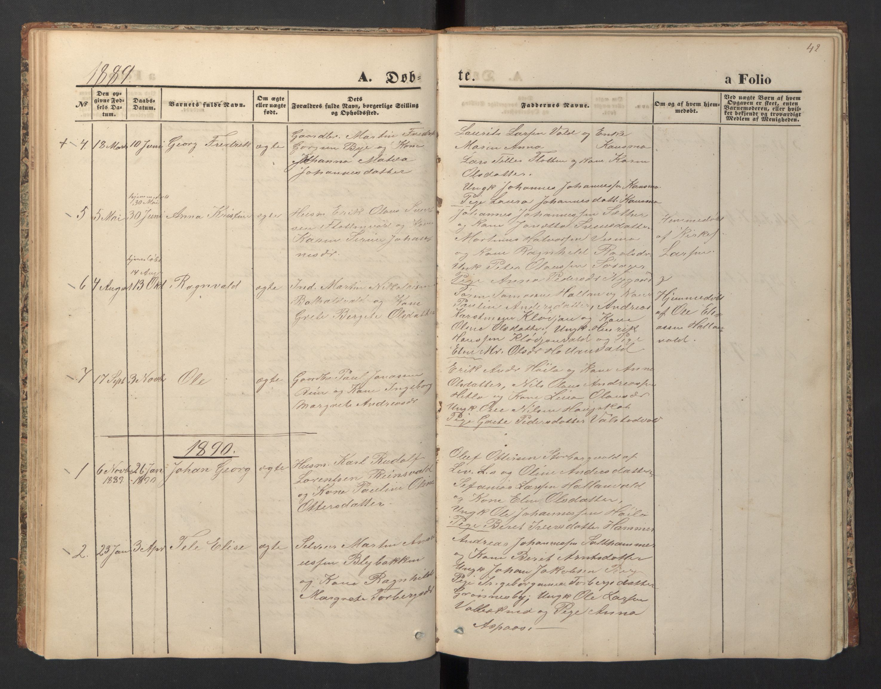 Ministerialprotokoller, klokkerbøker og fødselsregistre - Nord-Trøndelag, SAT/A-1458/726/L0271: Klokkerbok nr. 726C02, 1869-1897, s. 42