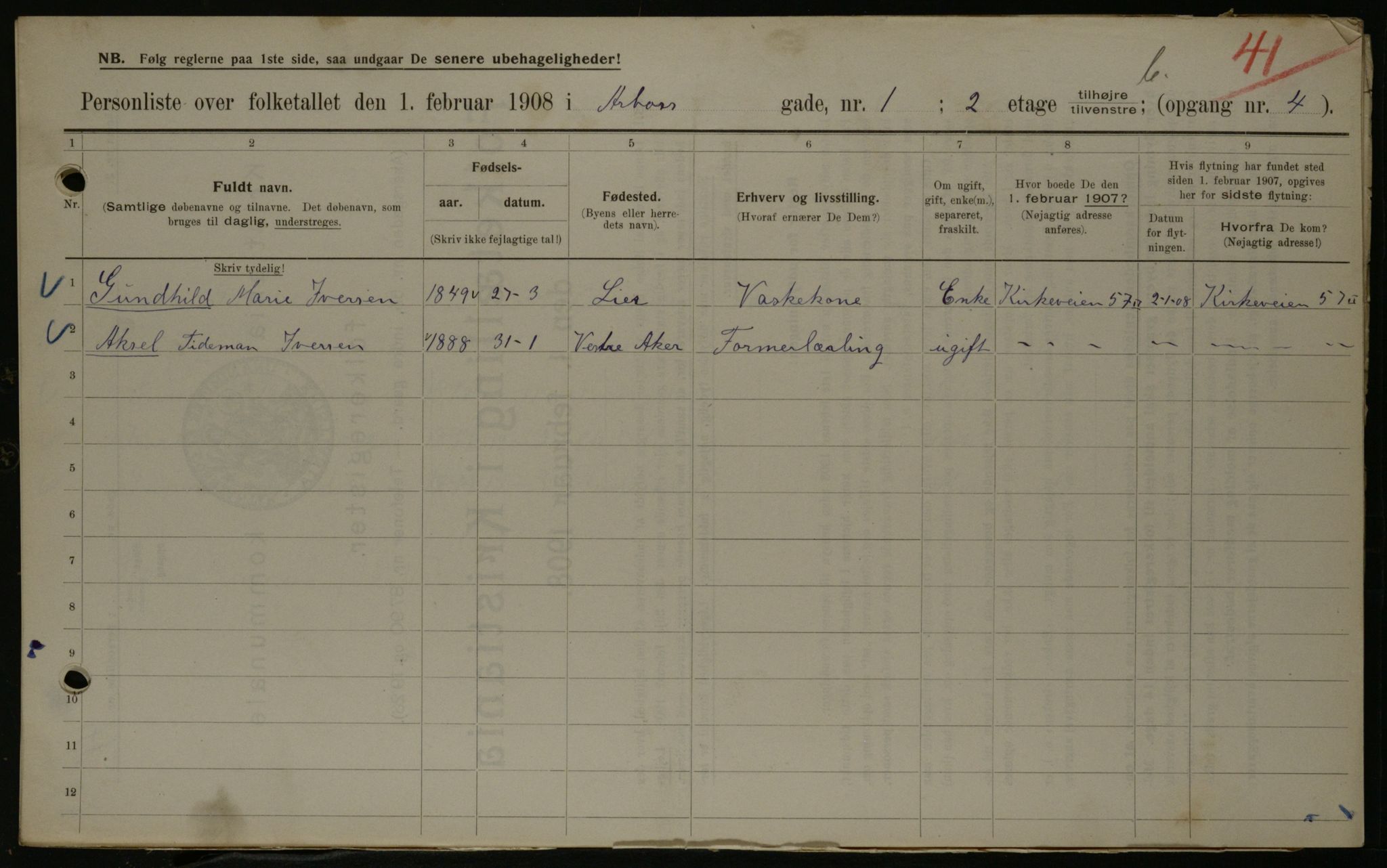 OBA, Kommunal folketelling 1.2.1908 for Kristiania kjøpstad, 1908, s. 1978