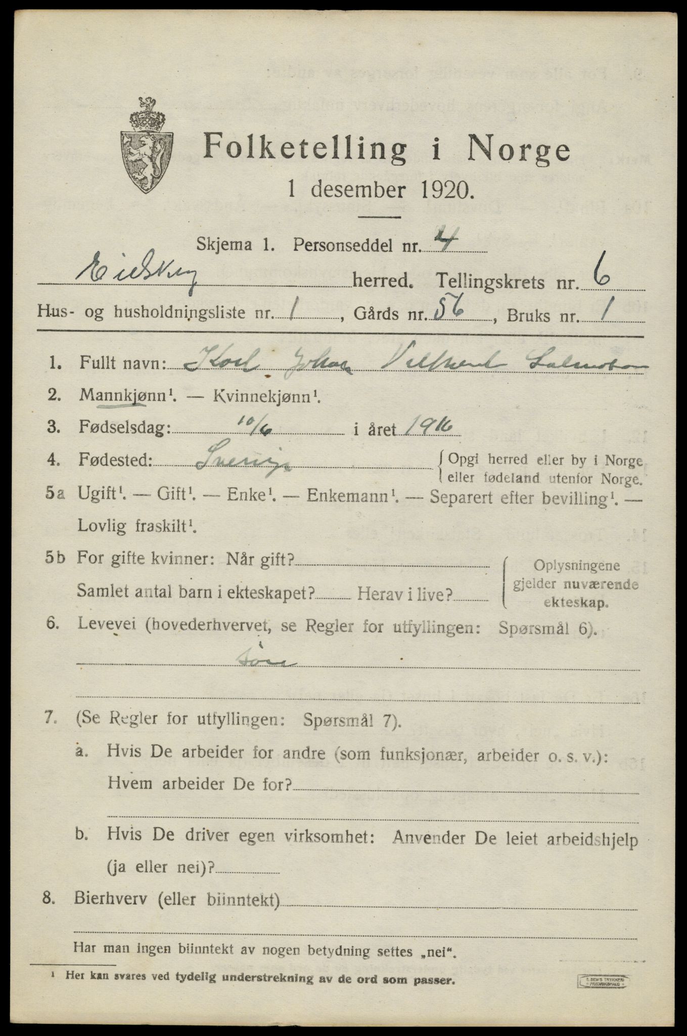 SAH, Folketelling 1920 for 0420 Eidskog herred, 1920, s. 6371