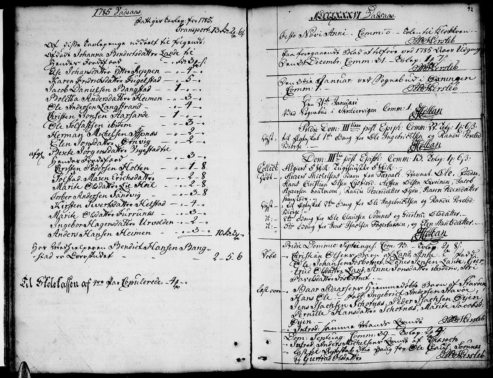 Ministerialprotokoller, klokkerbøker og fødselsregistre - Nordland, AV/SAT-A-1459/810/L0137: Ministerialbok nr. 810A01, 1752-1817, s. 92