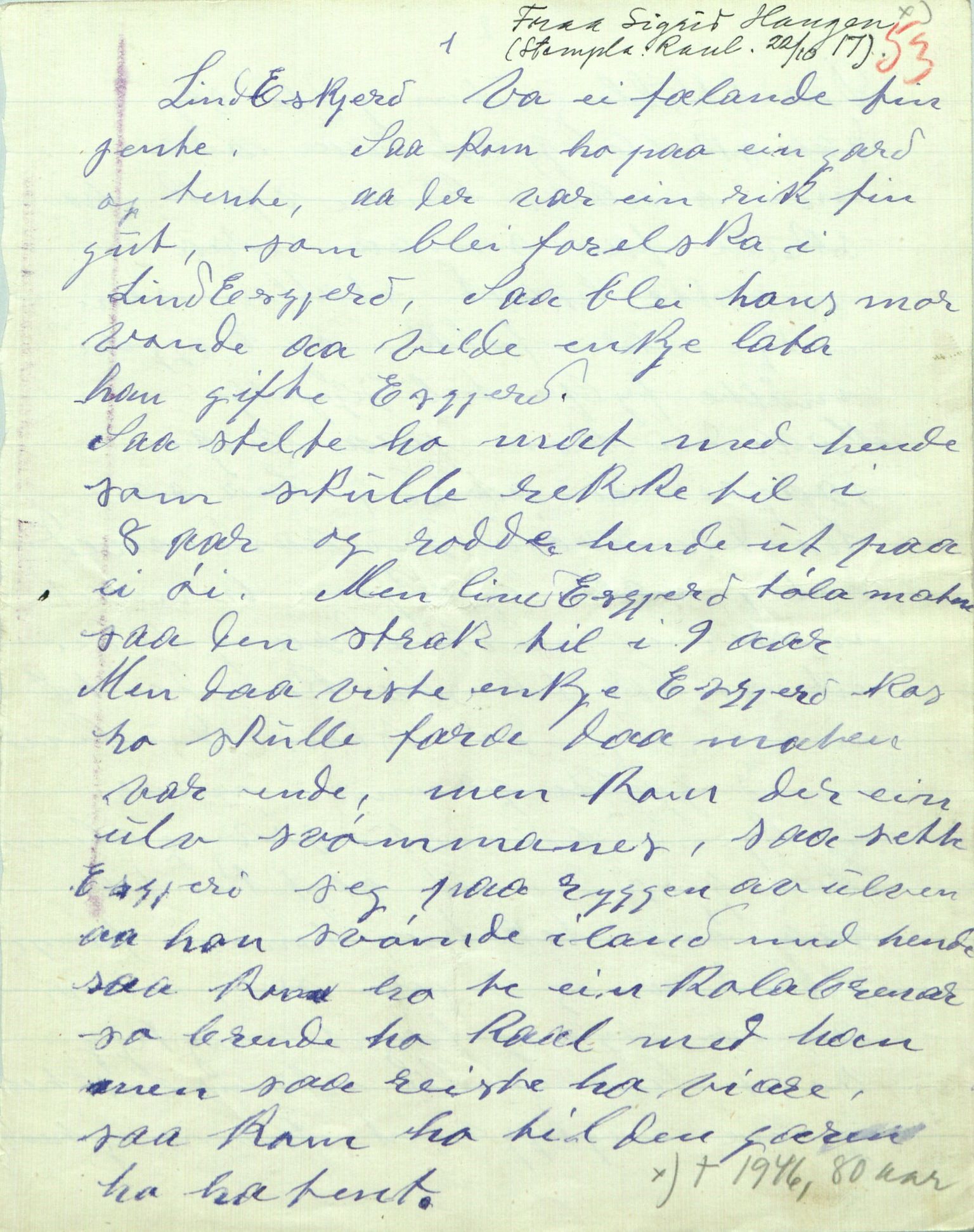 Rikard Berge, TEMU/TGM-A-1003/F/L0009/0004: 341-356 / 344 Innsendt tl Berge frå ymse kantar, 1886-1918, s. 53