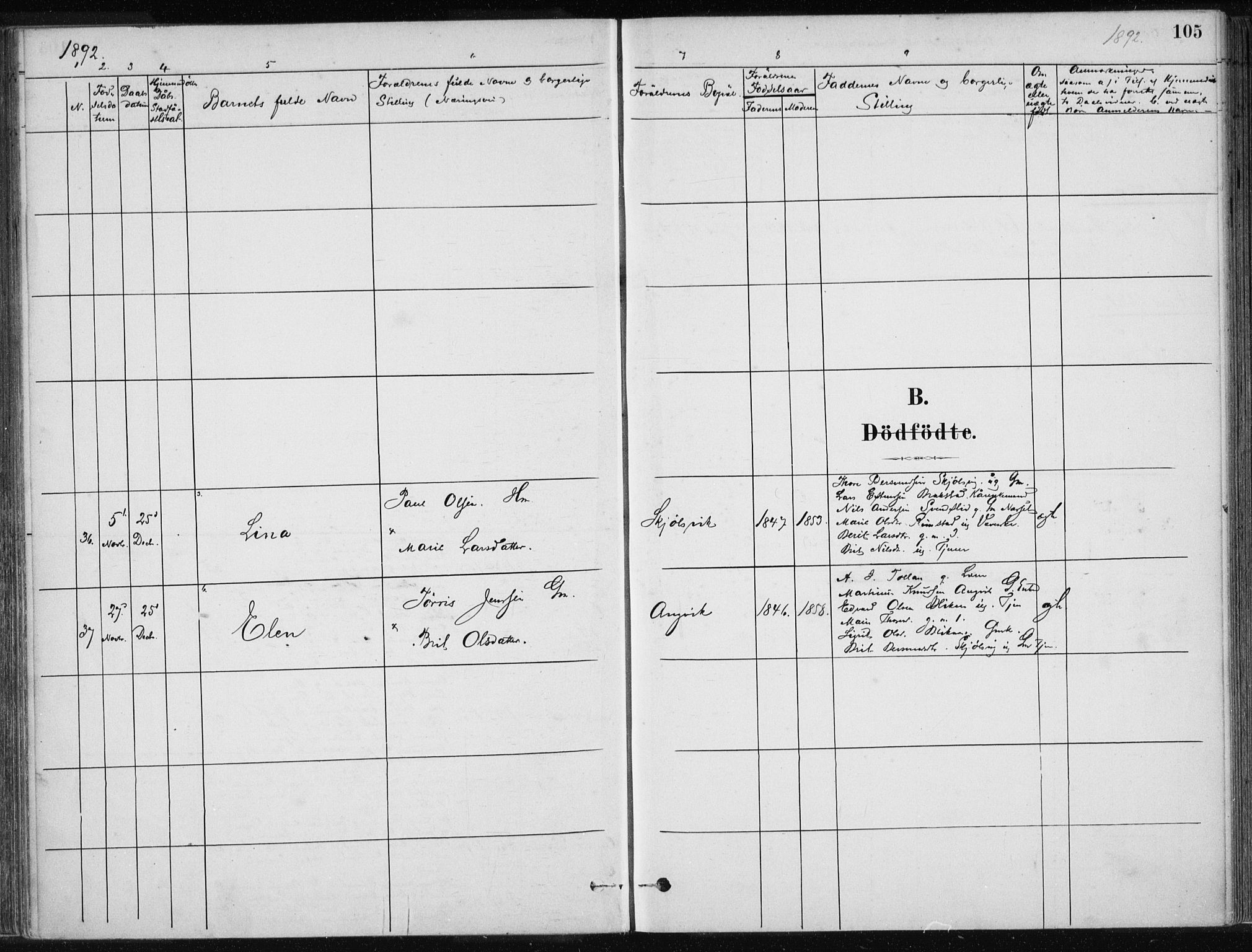 Ministerialprotokoller, klokkerbøker og fødselsregistre - Møre og Romsdal, SAT/A-1454/586/L0987: Ministerialbok nr. 586A13, 1879-1892, s. 105