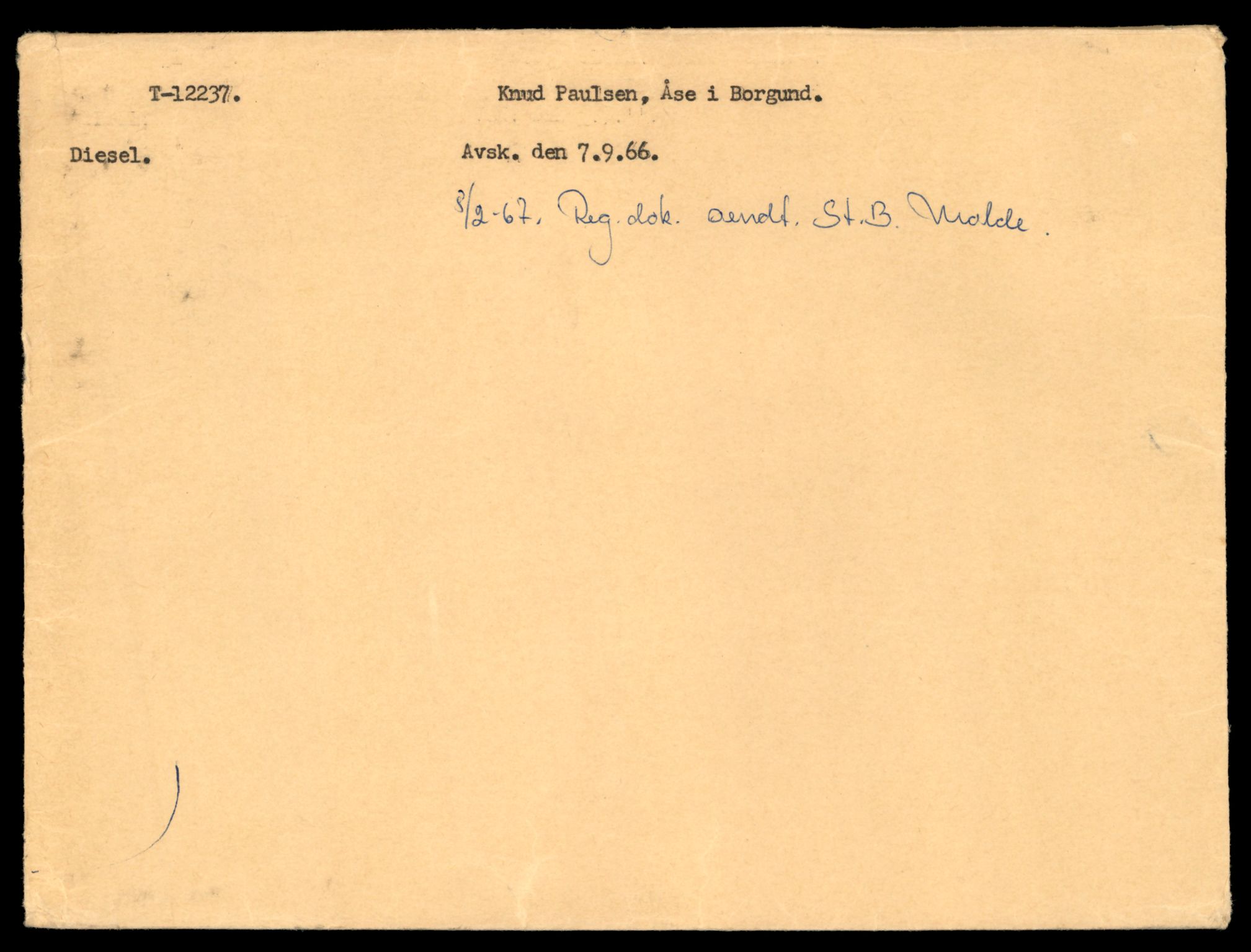 Møre og Romsdal vegkontor - Ålesund trafikkstasjon, AV/SAT-A-4099/F/Fe/L0033: Registreringskort for kjøretøy T 12151 - T 12474, 1927-1998, s. 2237