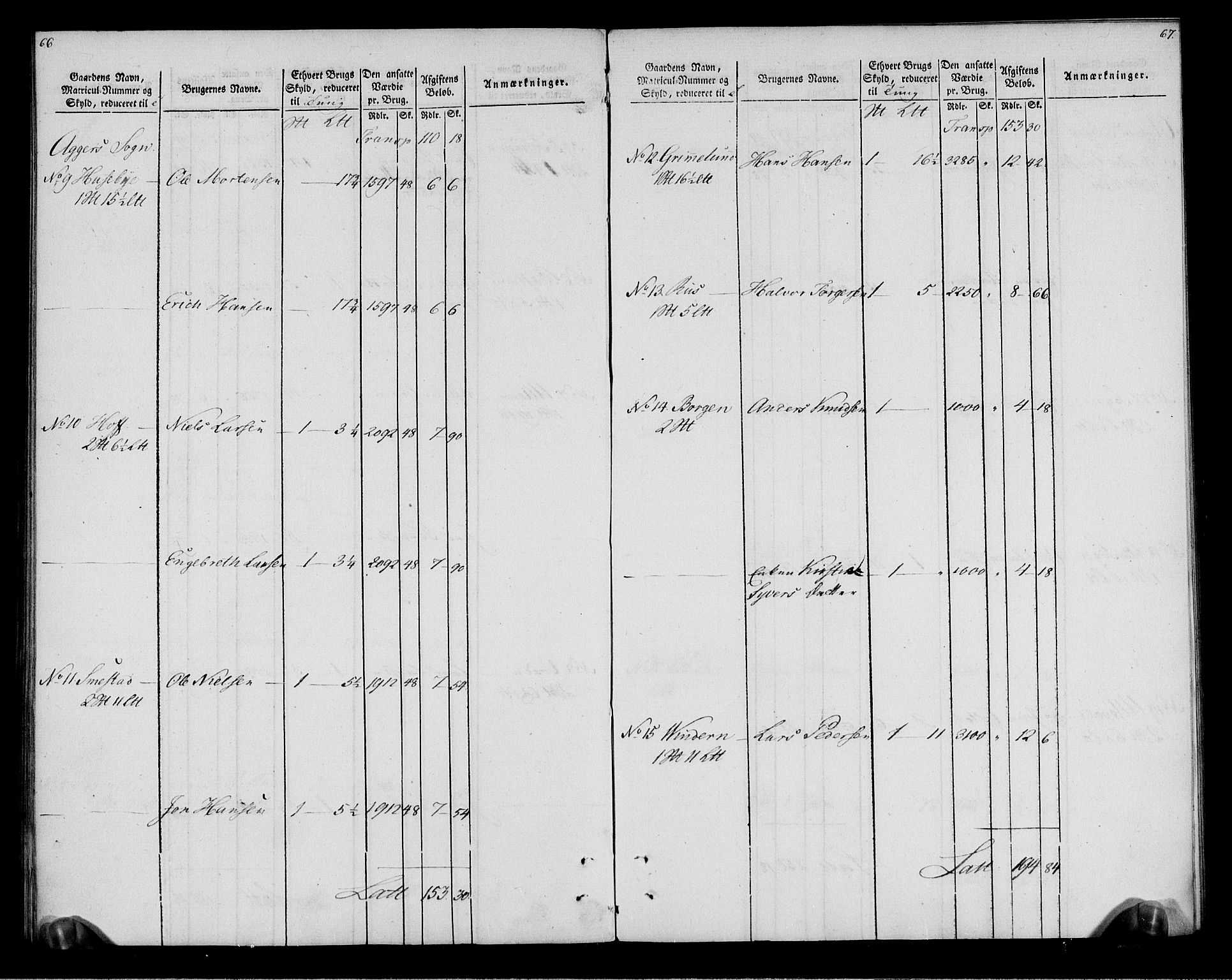 Rentekammeret inntil 1814, Realistisk ordnet avdeling, AV/RA-EA-4070/N/Ne/Nea/L0012: Aker fogderi. Oppebørselsregister, 1803-1804, s. 36