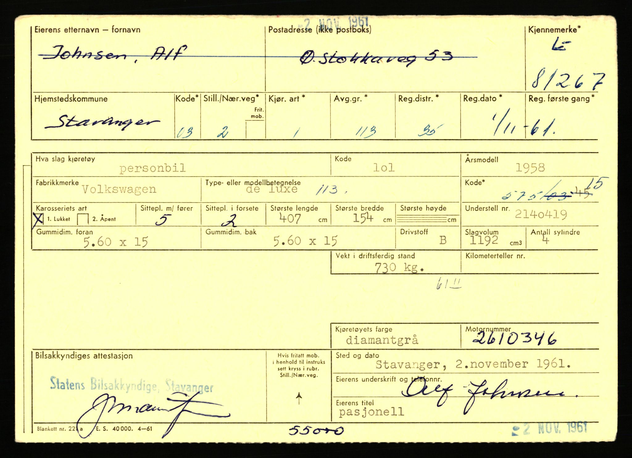 Stavanger trafikkstasjon, AV/SAST-A-101942/0/F/L0071: L-80500 - L-82199, 1930-1971, s. 1353