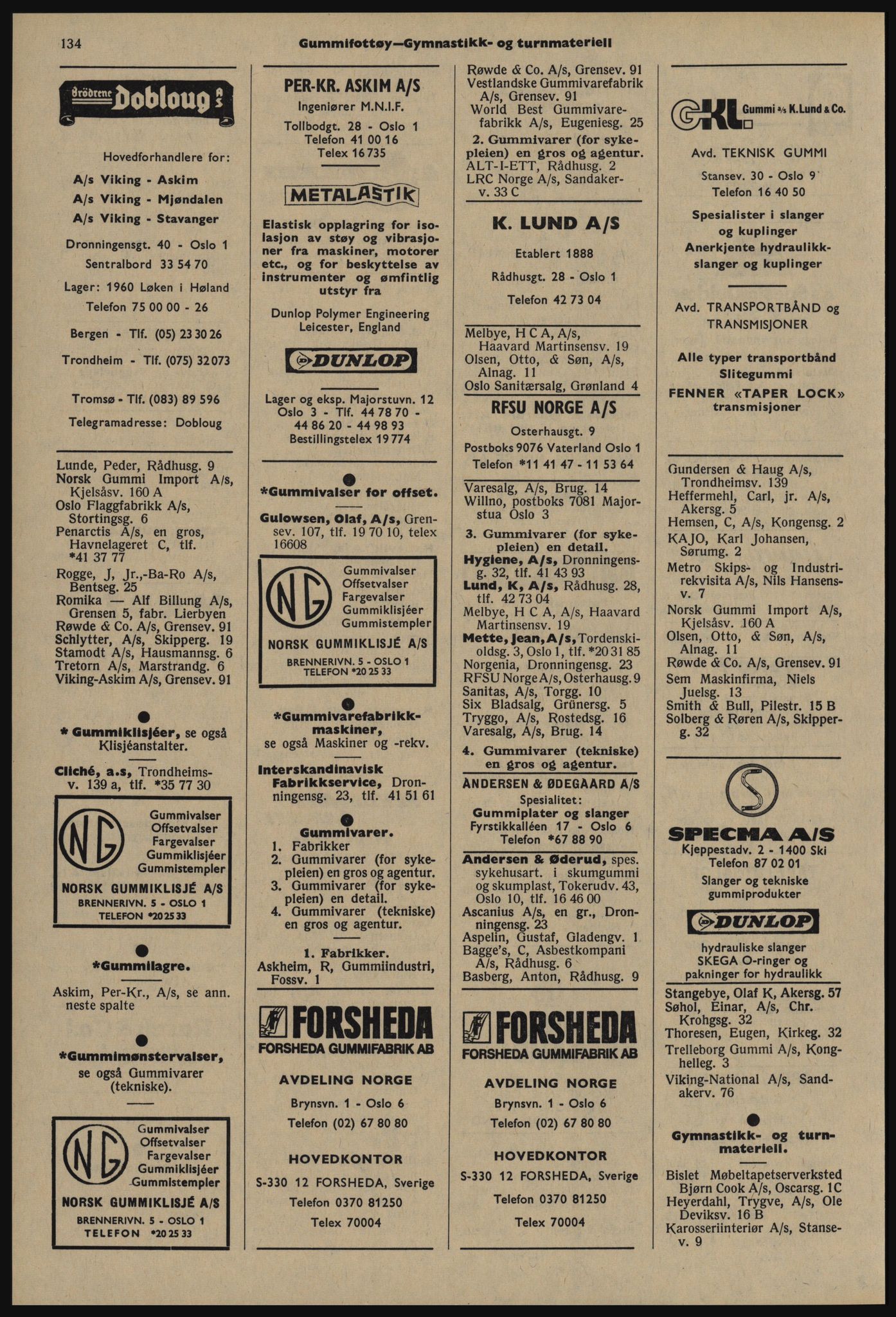 Kristiania/Oslo adressebok, PUBL/-, 1977-1978, s. 134