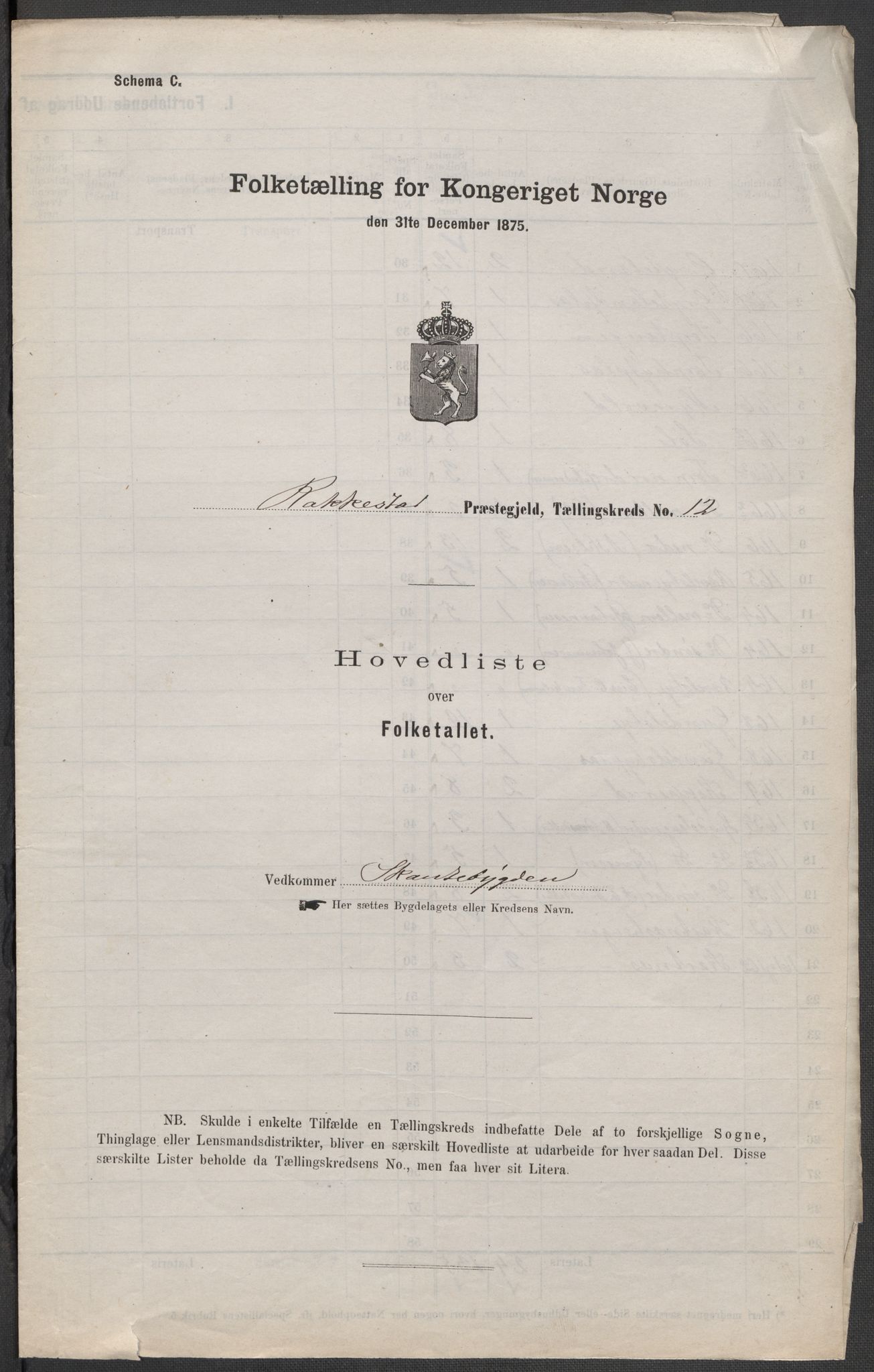 RA, Folketelling 1875 for 0128P Rakkestad prestegjeld, 1875, s. 46
