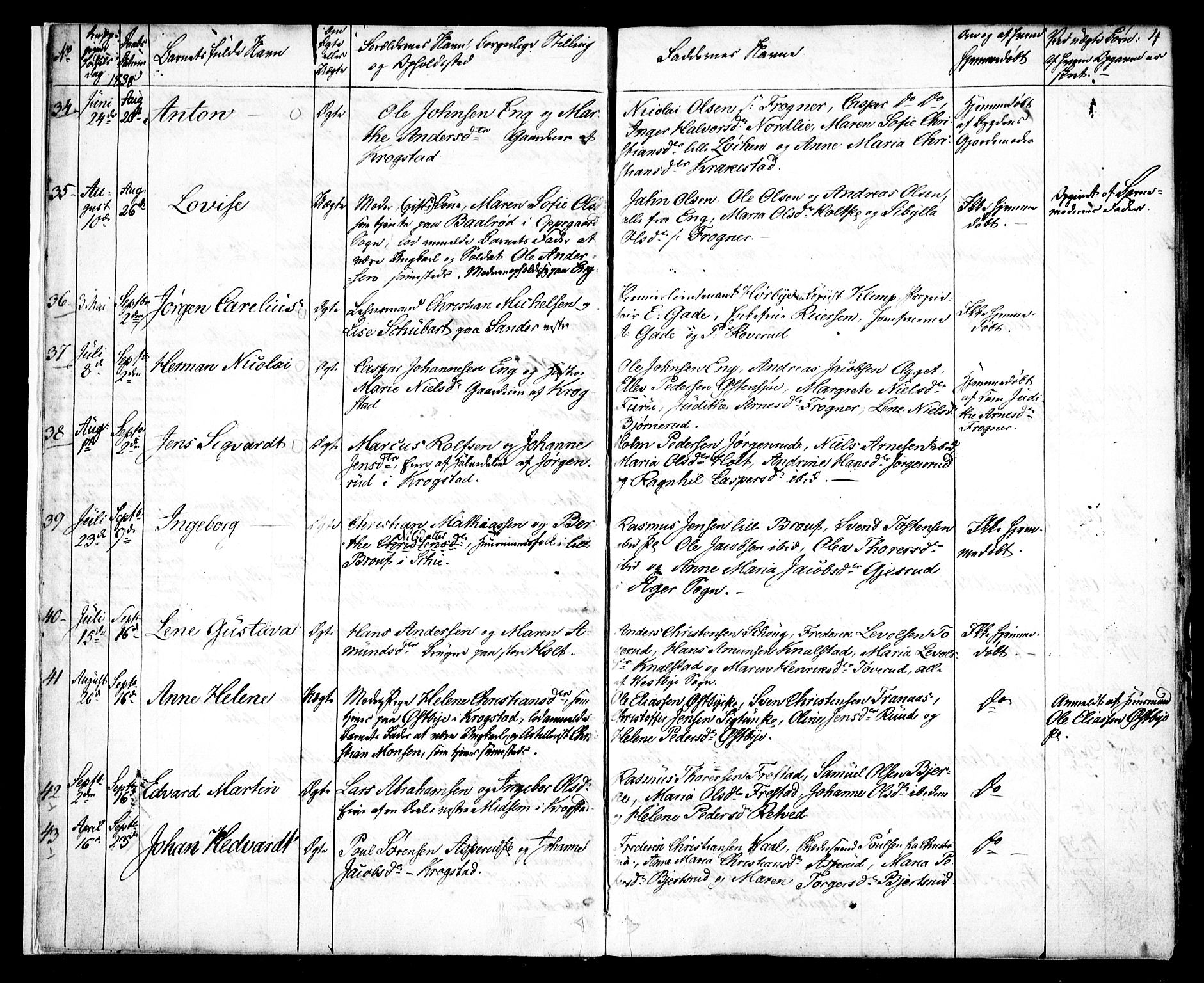 Kråkstad prestekontor Kirkebøker, AV/SAO-A-10125a/F/Fa/L0005: Ministerialbok nr. I 5, 1837-1847, s. 4