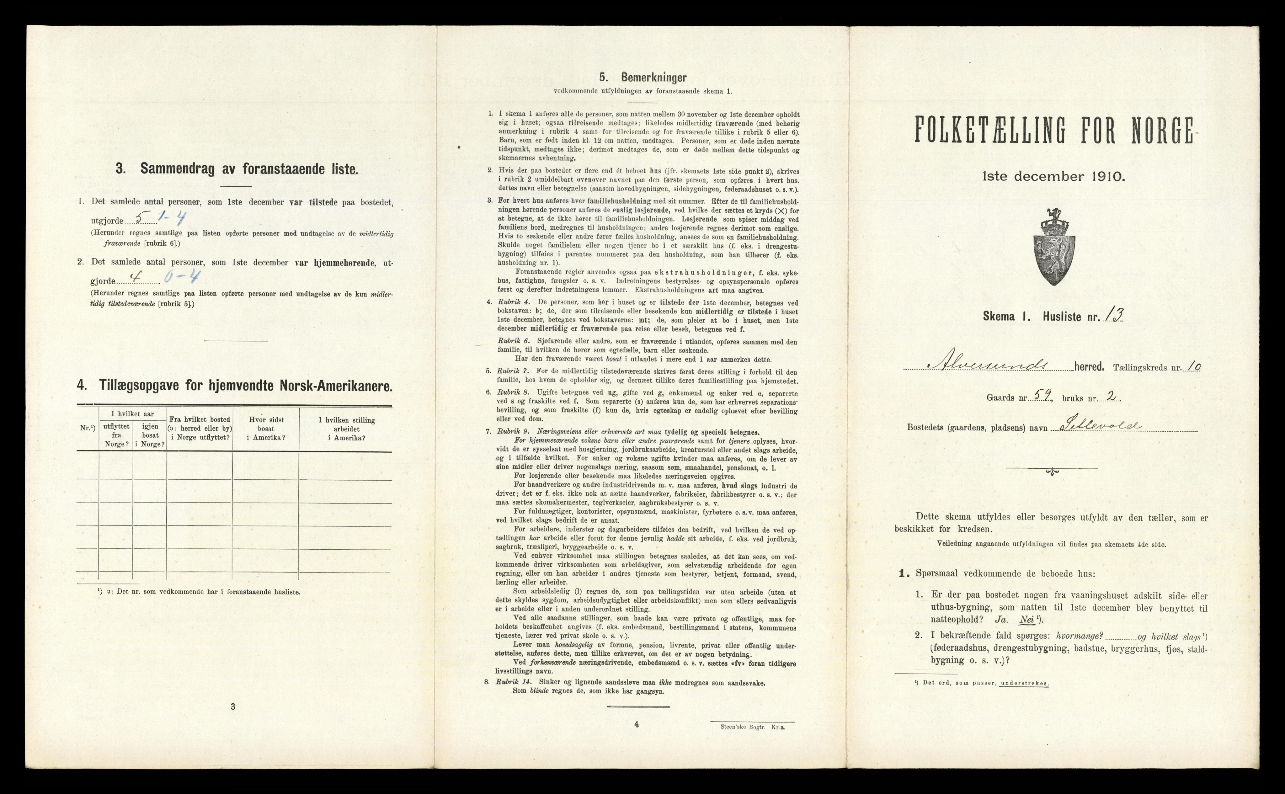 RA, Folketelling 1910 for 1257 Alversund herred, 1910, s. 786