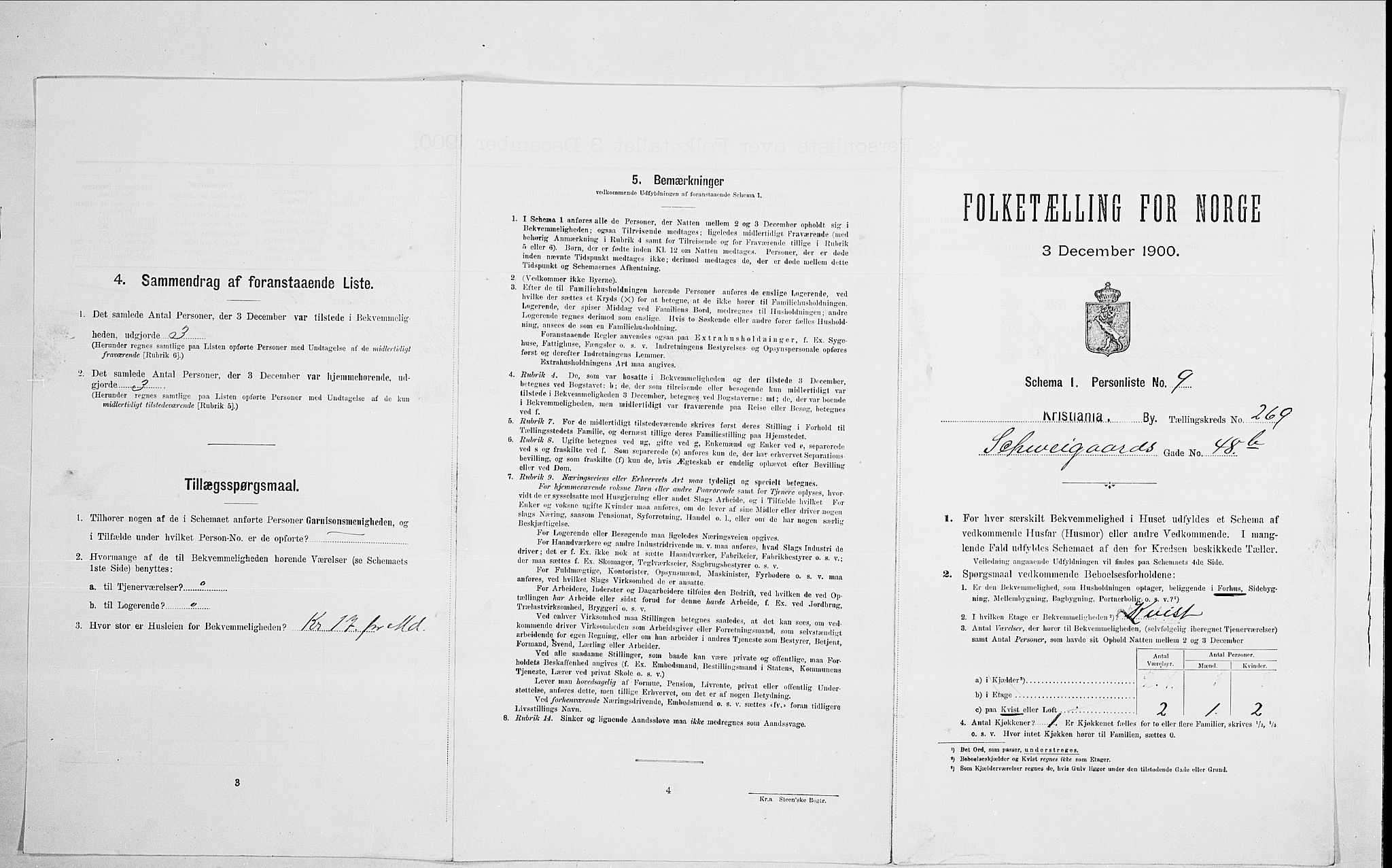 SAO, Folketelling 1900 for 0301 Kristiania kjøpstad, 1900, s. 80926