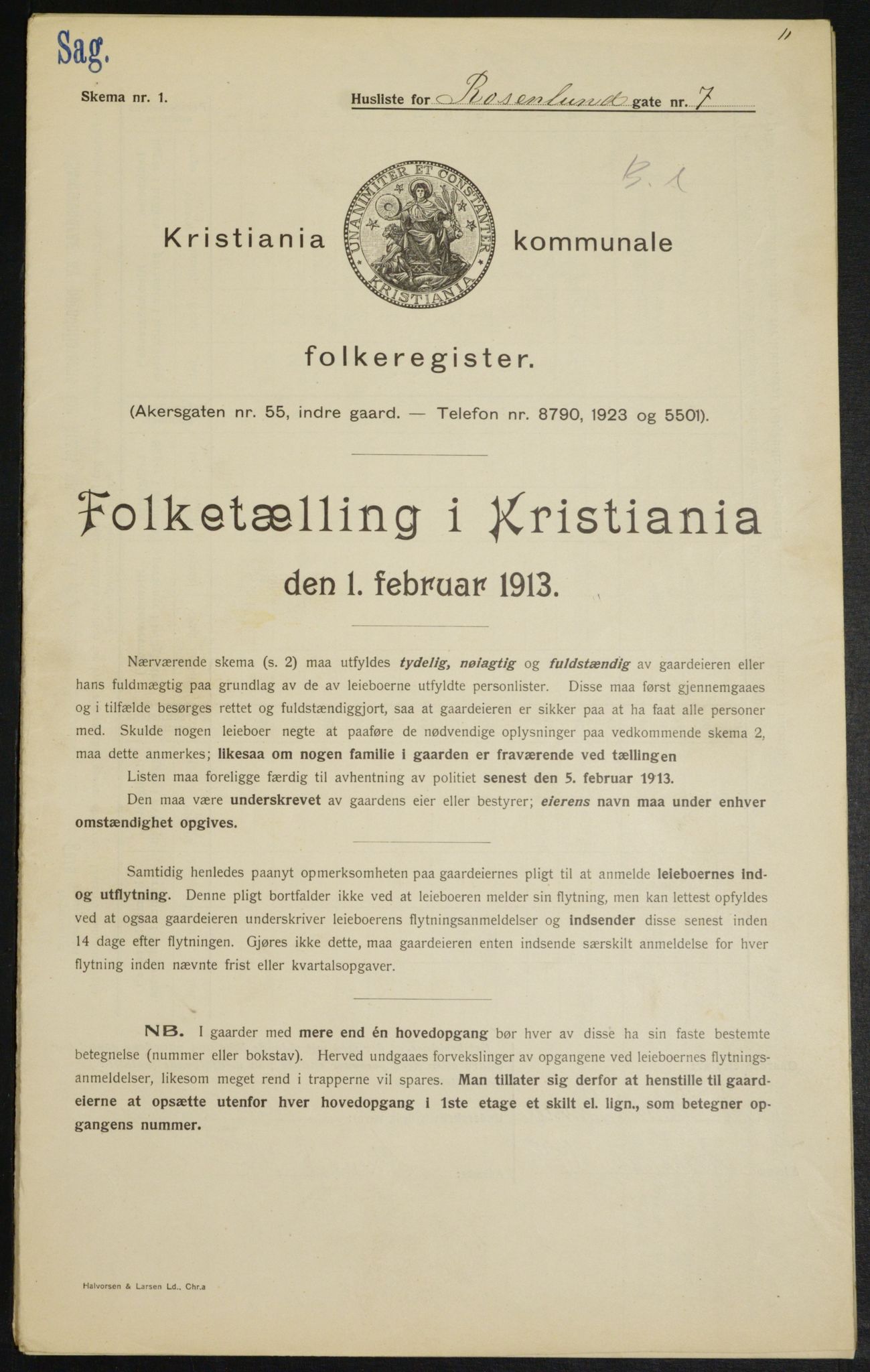 OBA, Kommunal folketelling 1.2.1913 for Kristiania, 1913, s. 84024