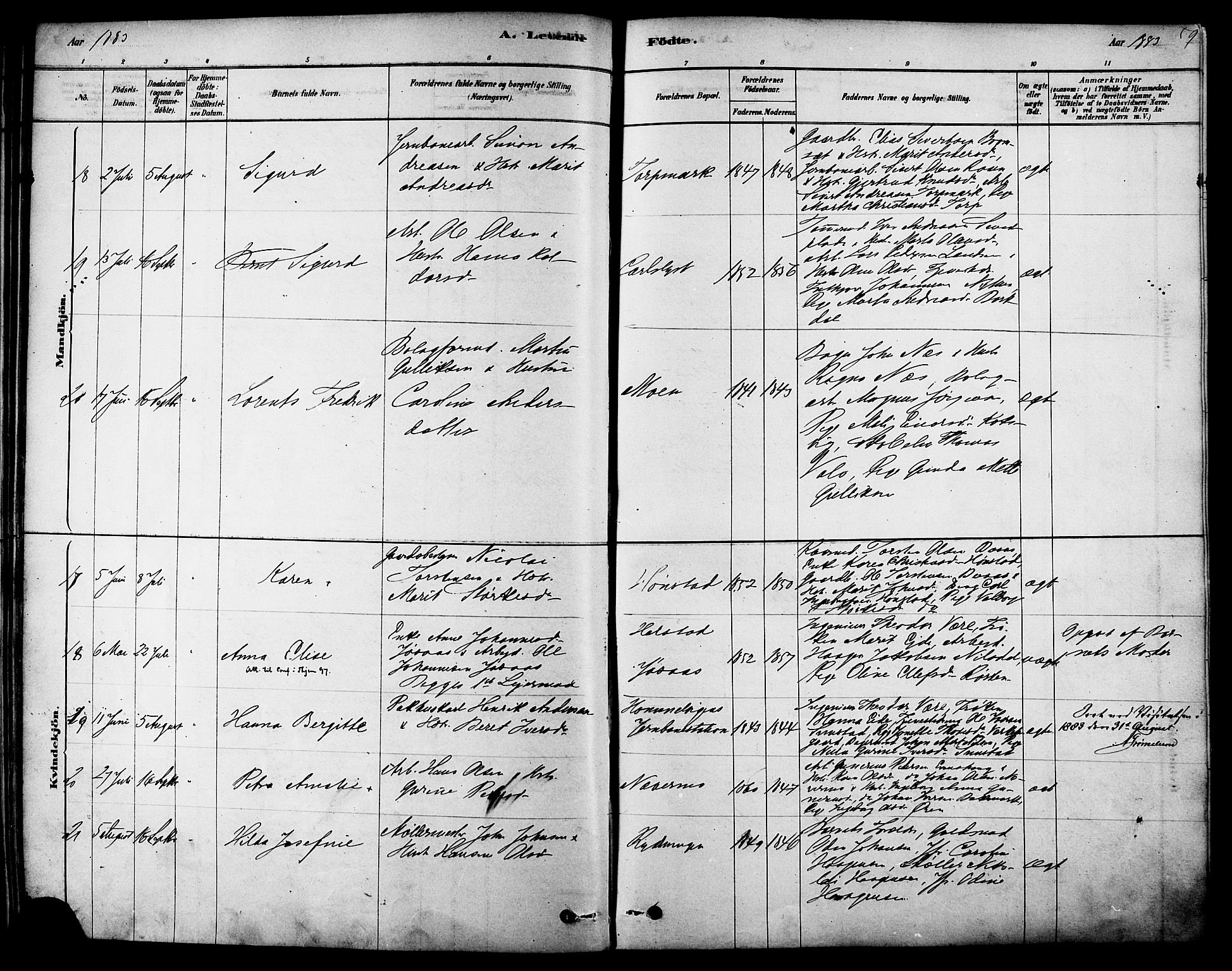 Ministerialprotokoller, klokkerbøker og fødselsregistre - Sør-Trøndelag, SAT/A-1456/616/L0410: Ministerialbok nr. 616A07, 1878-1893, s. 59