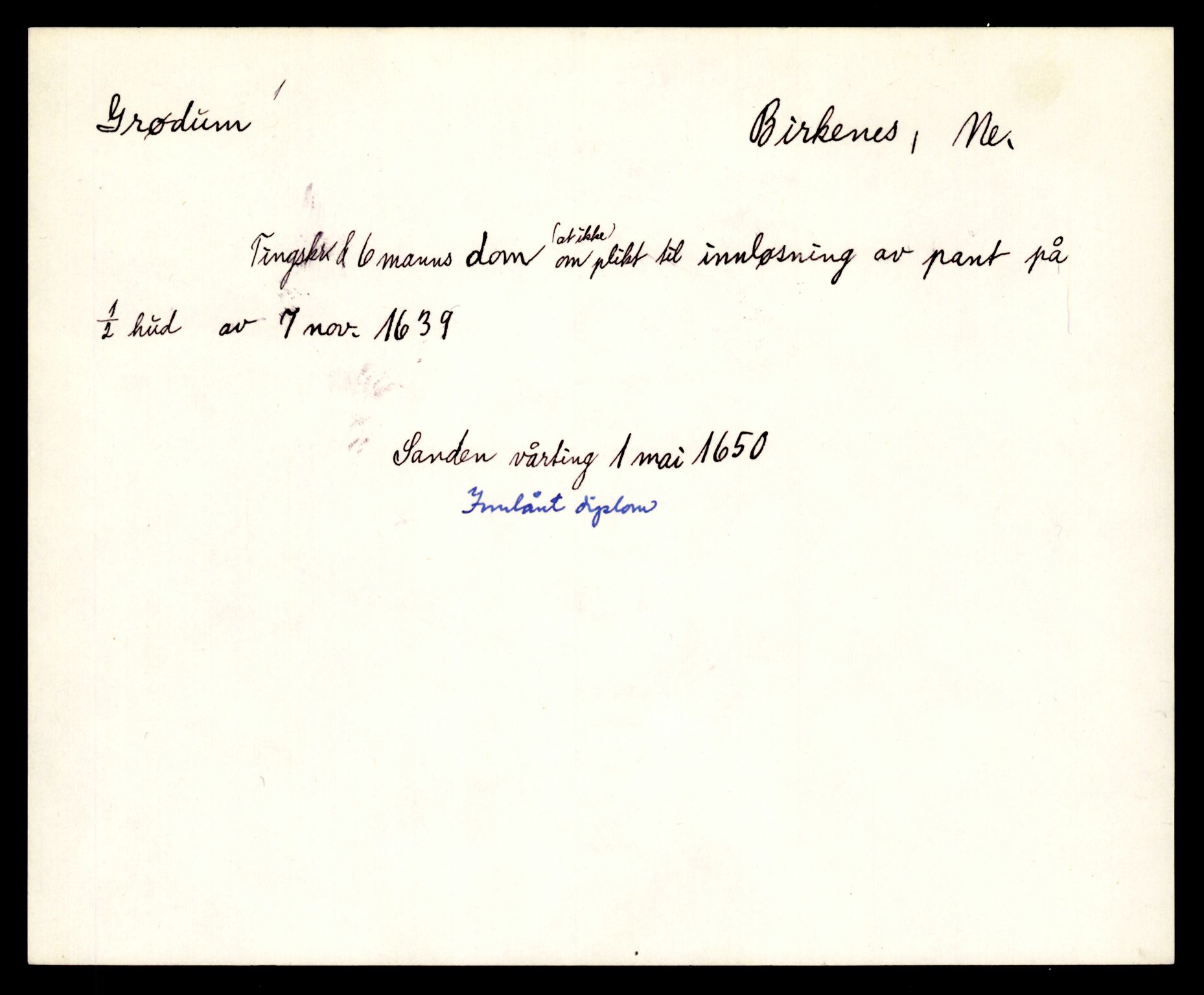 Riksarkivets diplomsamling, AV/RA-EA-5965/F35/F35e/L0023: Registreringssedler Aust-Agder 1, 1400-1700, s. 577