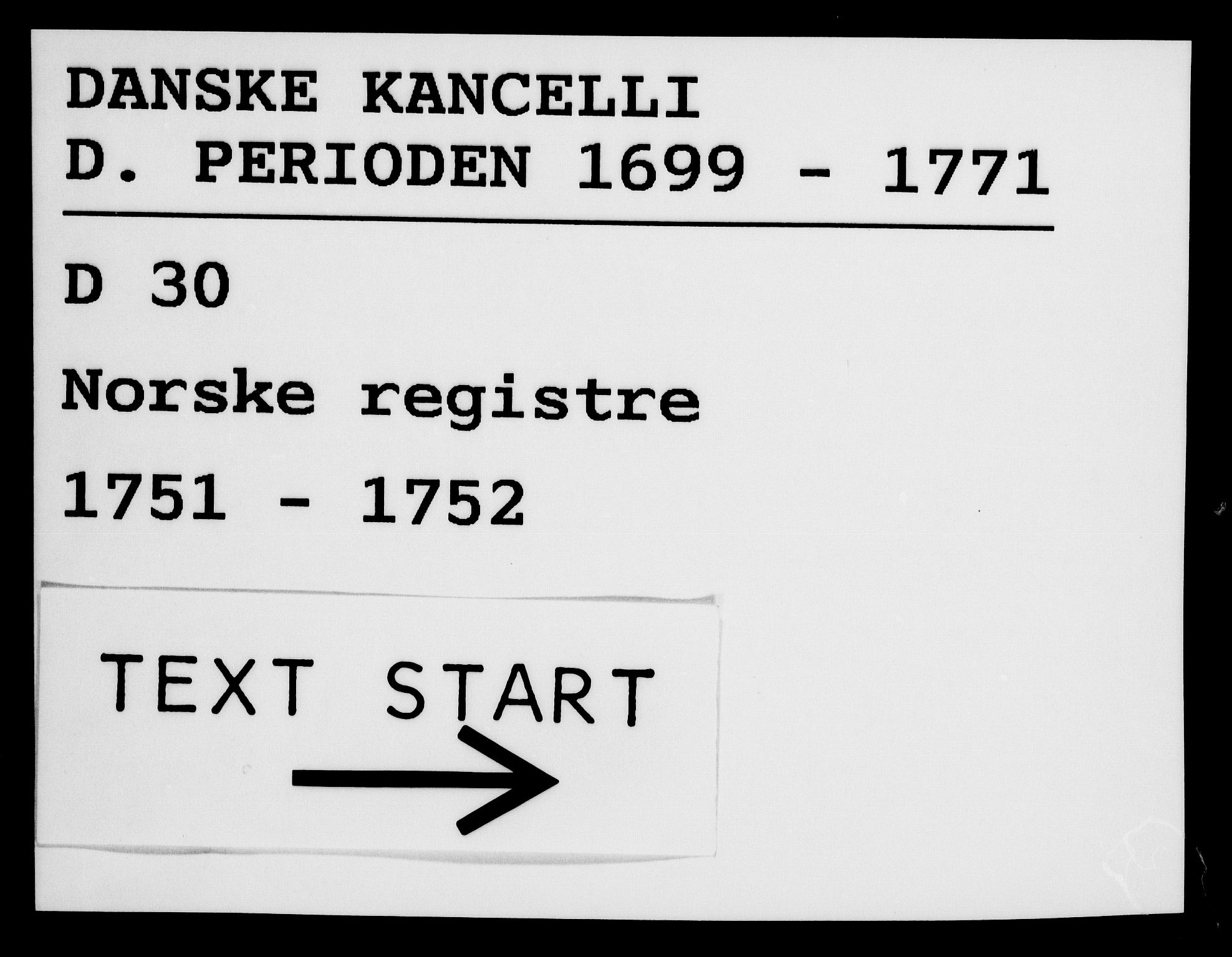 Danske Kanselli 1572-1799, AV/RA-EA-3023/F/Fc/Fca/Fcaa/L0037: Norske registre, 1751-1752