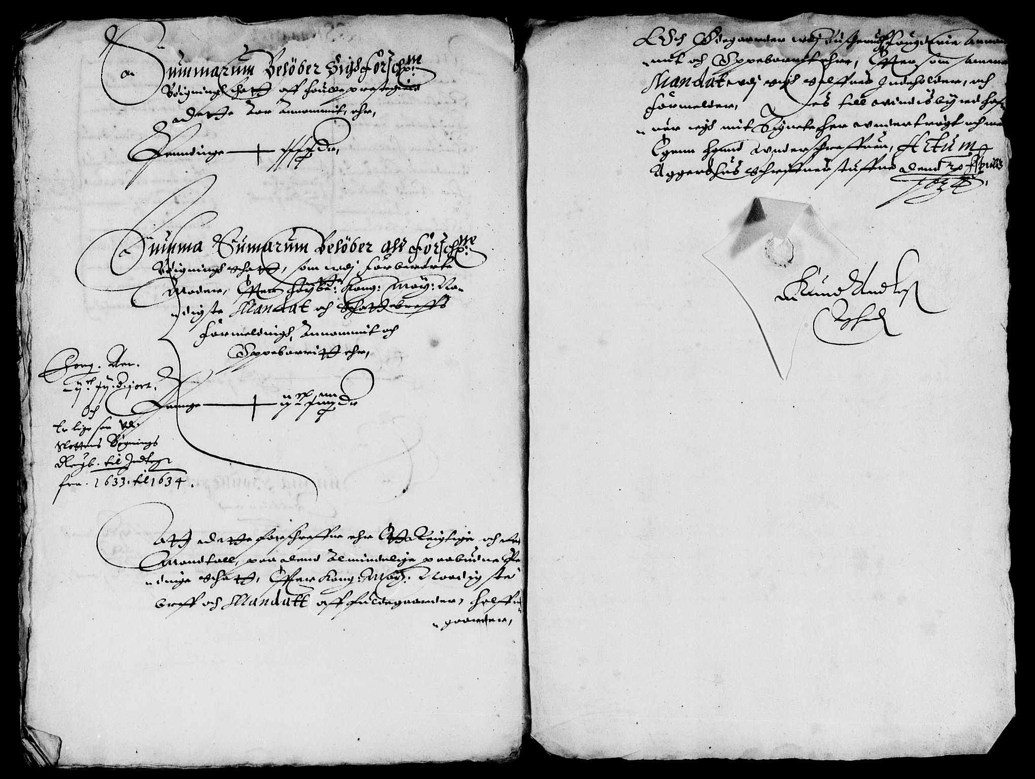 Rentekammeret inntil 1814, Reviderte regnskaper, Lensregnskaper, AV/RA-EA-5023/R/Rb/Rba/L0116: Akershus len, 1633-1634