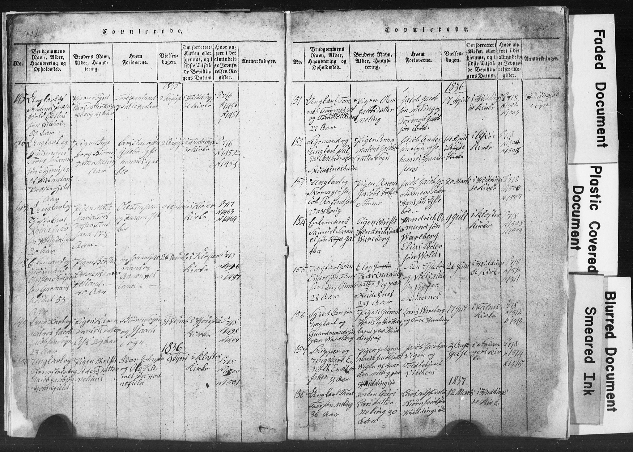 Rennesøy sokneprestkontor, SAST/A -101827/H/Ha/Hab/L0001: Klokkerbok nr. B 1, 1816-1841, s. 402-403