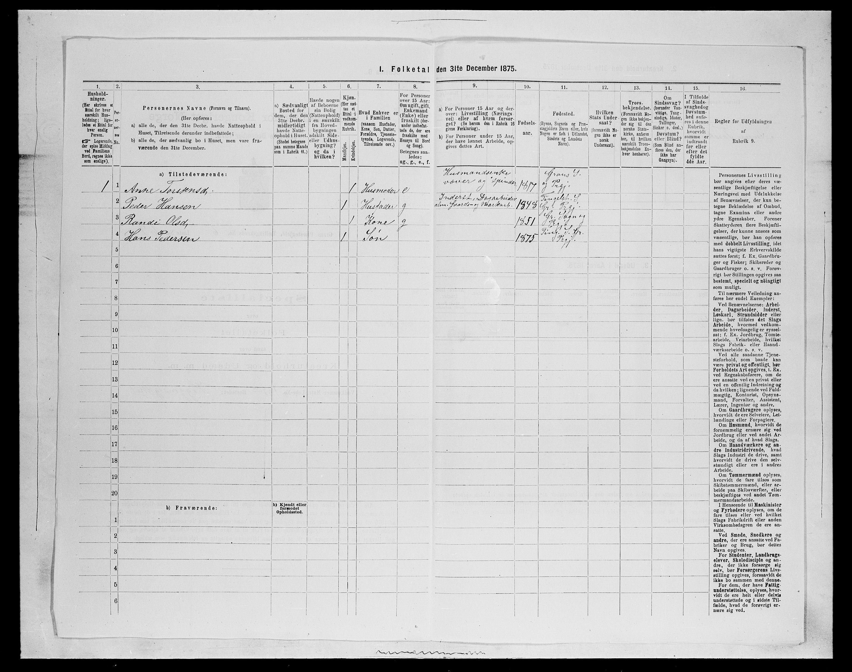 SAH, Folketelling 1875 for 0534P Gran prestegjeld, 1875, s. 1159