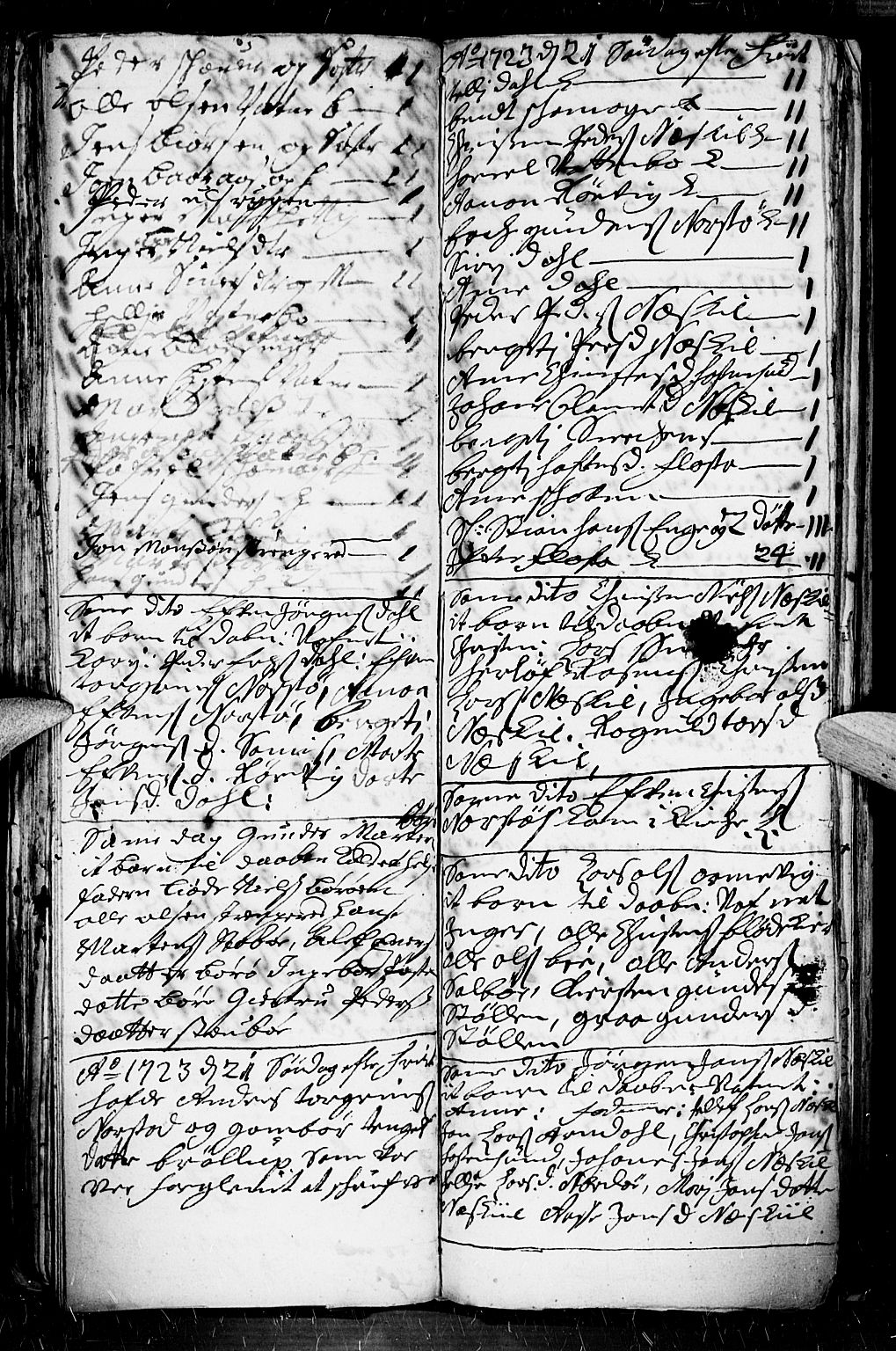 Dypvåg sokneprestkontor, AV/SAK-1111-0007/F/Fb/Fba/L0003: Klokkerbok nr. B 3, 1715-1738, s. 93