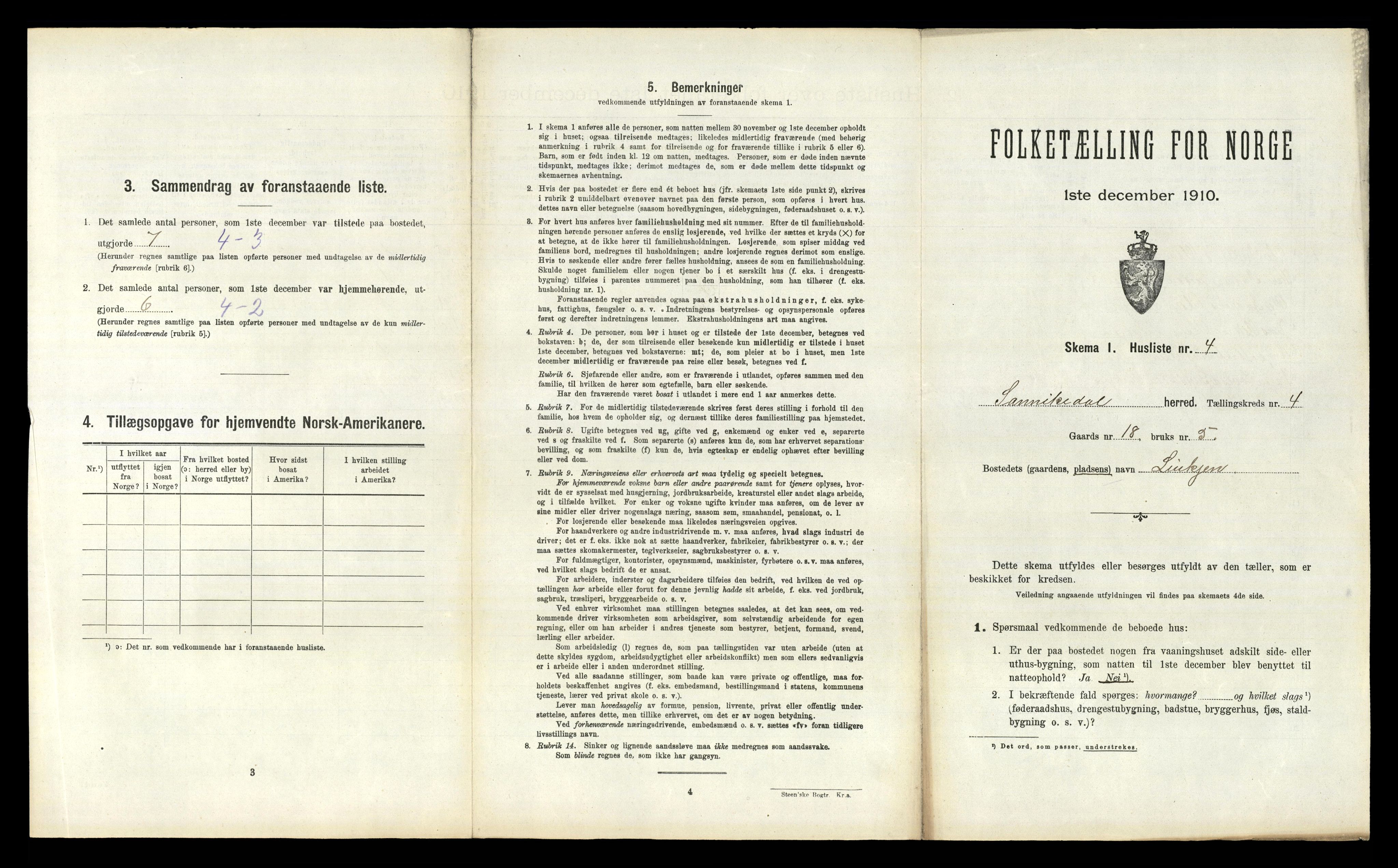 RA, Folketelling 1910 for 0816 Sannidal herred, 1910, s. 308