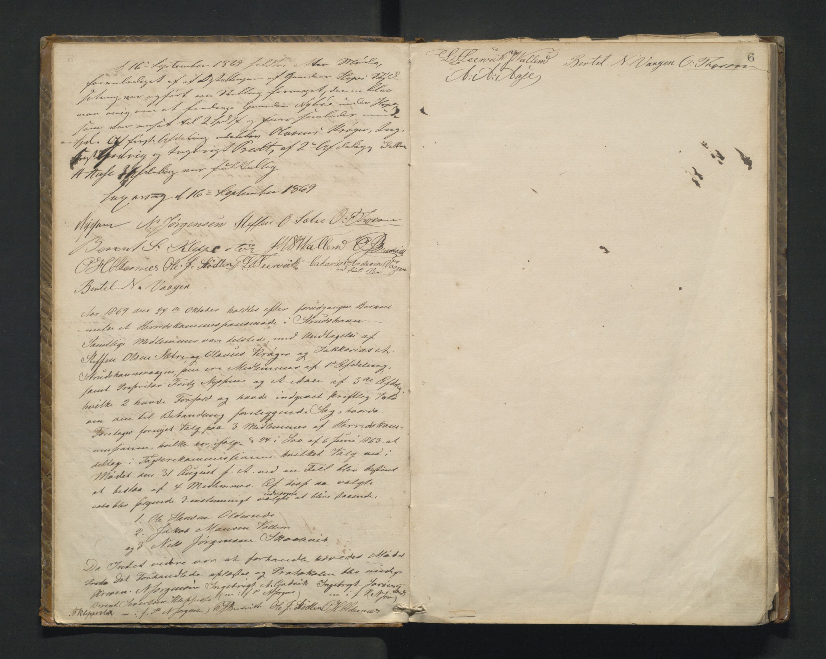 Askøy kommune. Herredskommisjonen av 1863, IKAH/1247-181/A/Aa/L0001: Møtebok for Askøy herredskommisjon, 1864-1869