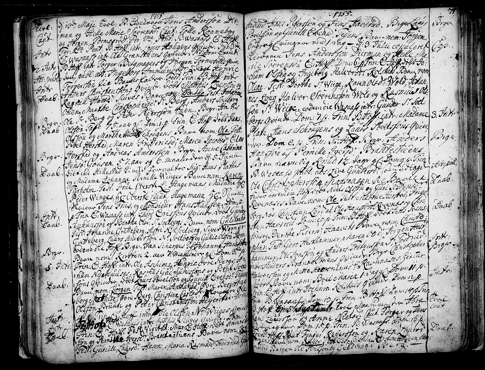 Hof kirkebøker, SAKO/A-64/F/Fa/L0002: Ministerialbok nr. I 2, 1746-1781, s. 70-71