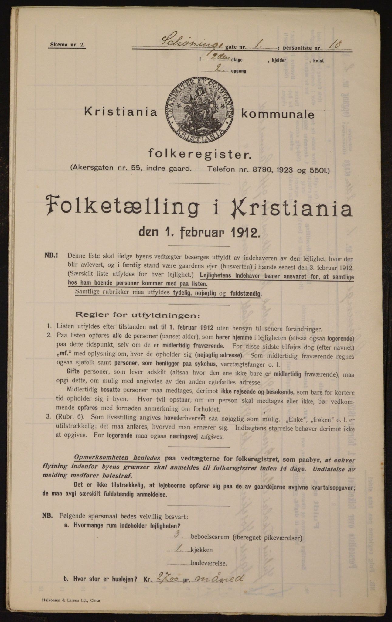 OBA, Kommunal folketelling 1.2.1912 for Kristiania, 1912, s. 93548