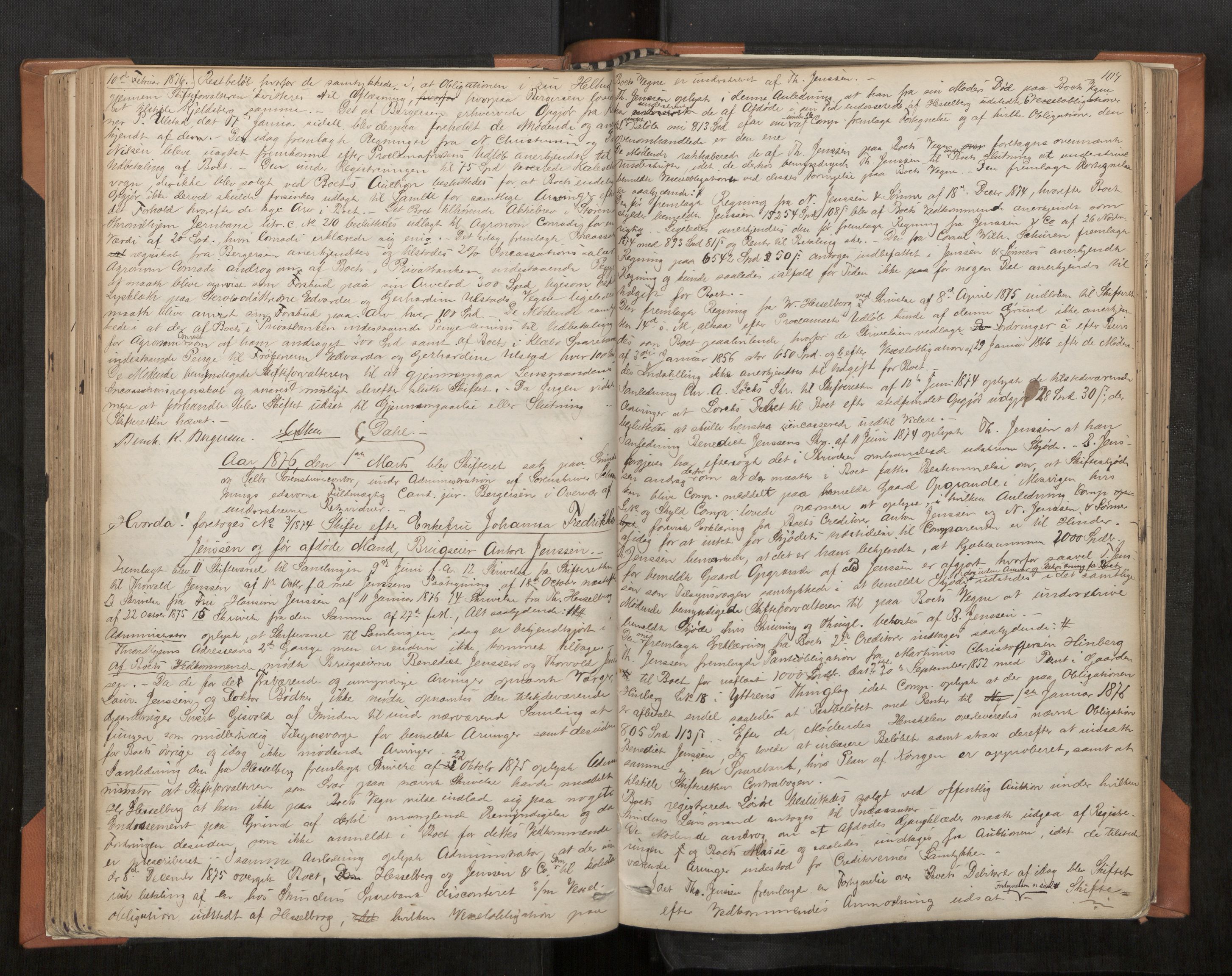 Strinda og Selbu sorenskriveri, AV/SAT-A-0015/3/3B/L0004: Skifteforhandlingsprot. 4 4, 1866-1883, s. 104
