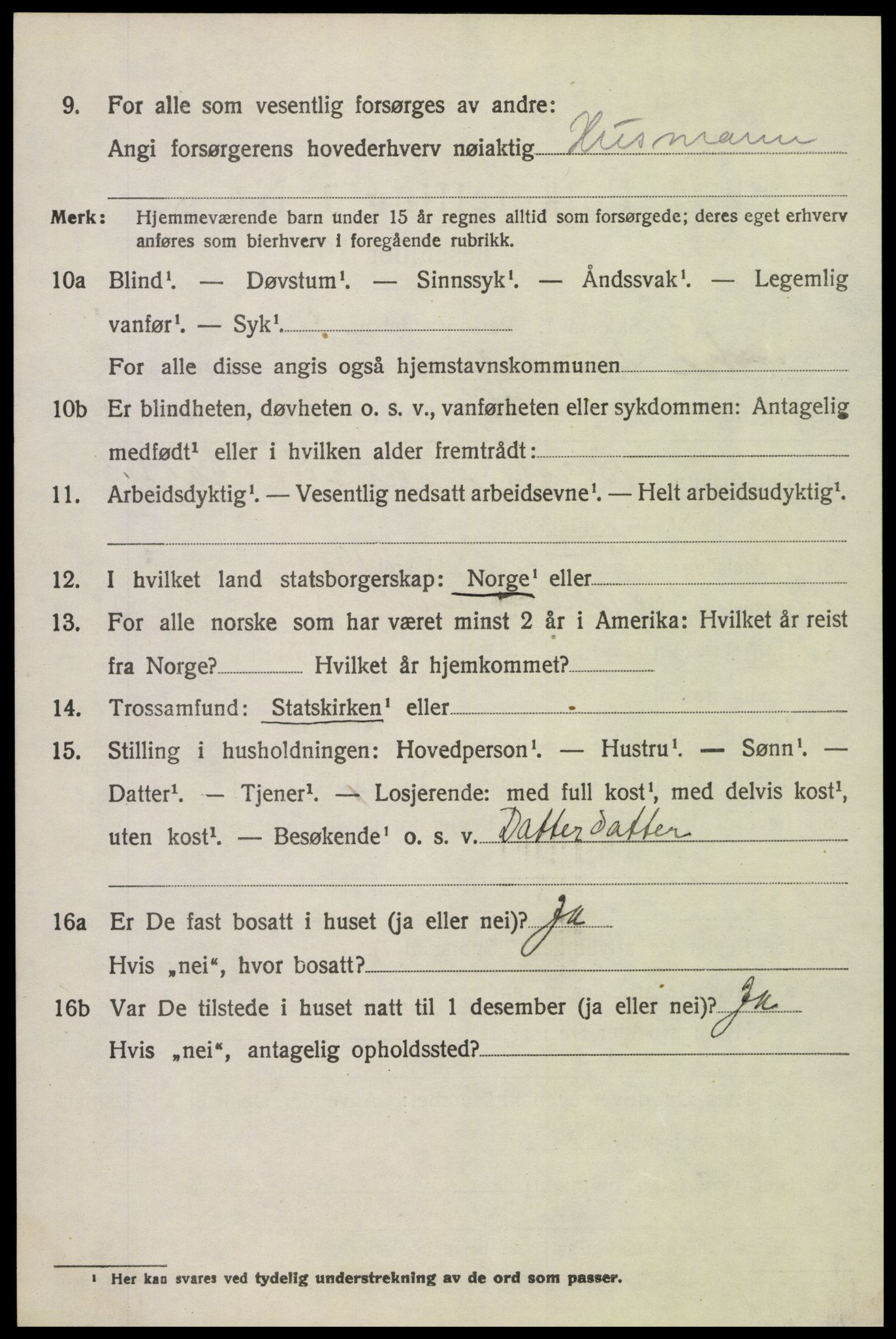 SAH, Folketelling 1920 for 0522 Østre Gausdal herred, 1920, s. 1889