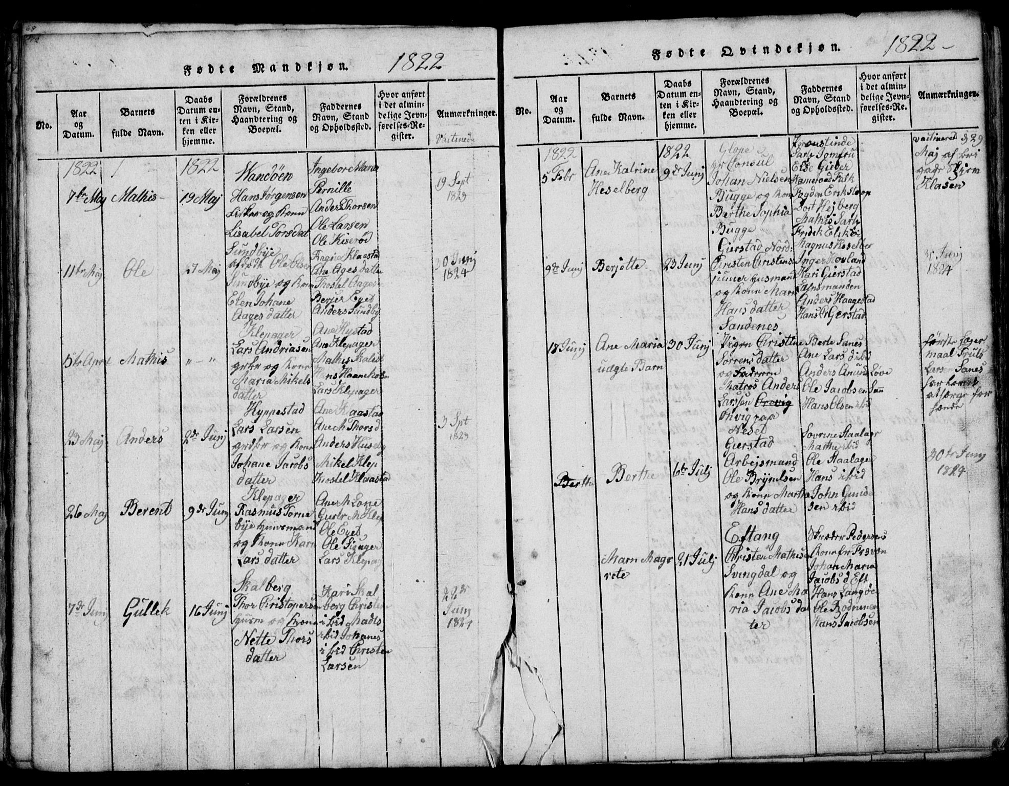 Tjølling kirkebøker, AV/SAKO-A-60/G/Ga/L0001: Klokkerbok nr. 1, 1814-1835, s. 72
