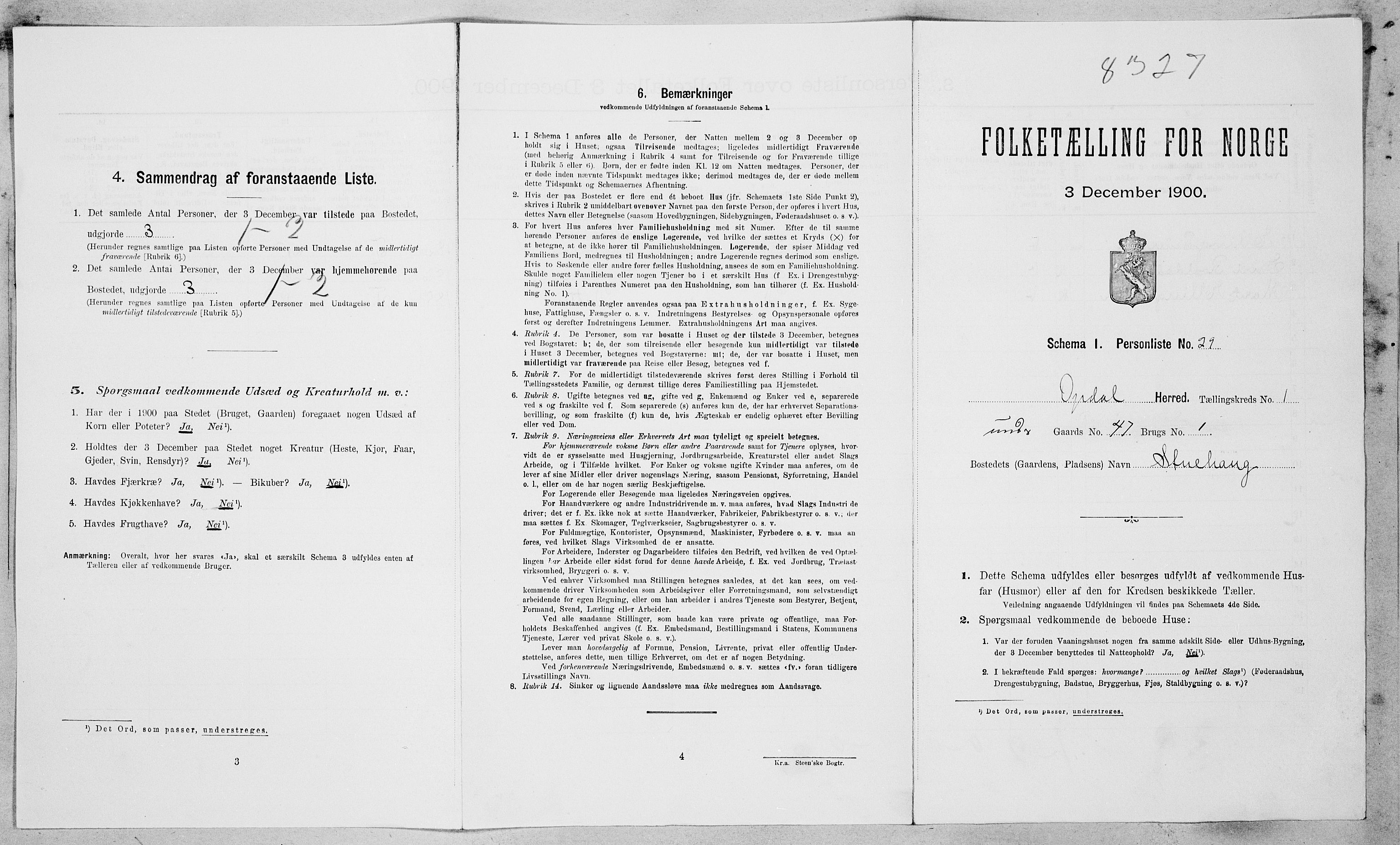 SAT, Folketelling 1900 for 1634 Oppdal herred, 1900, s. 158
