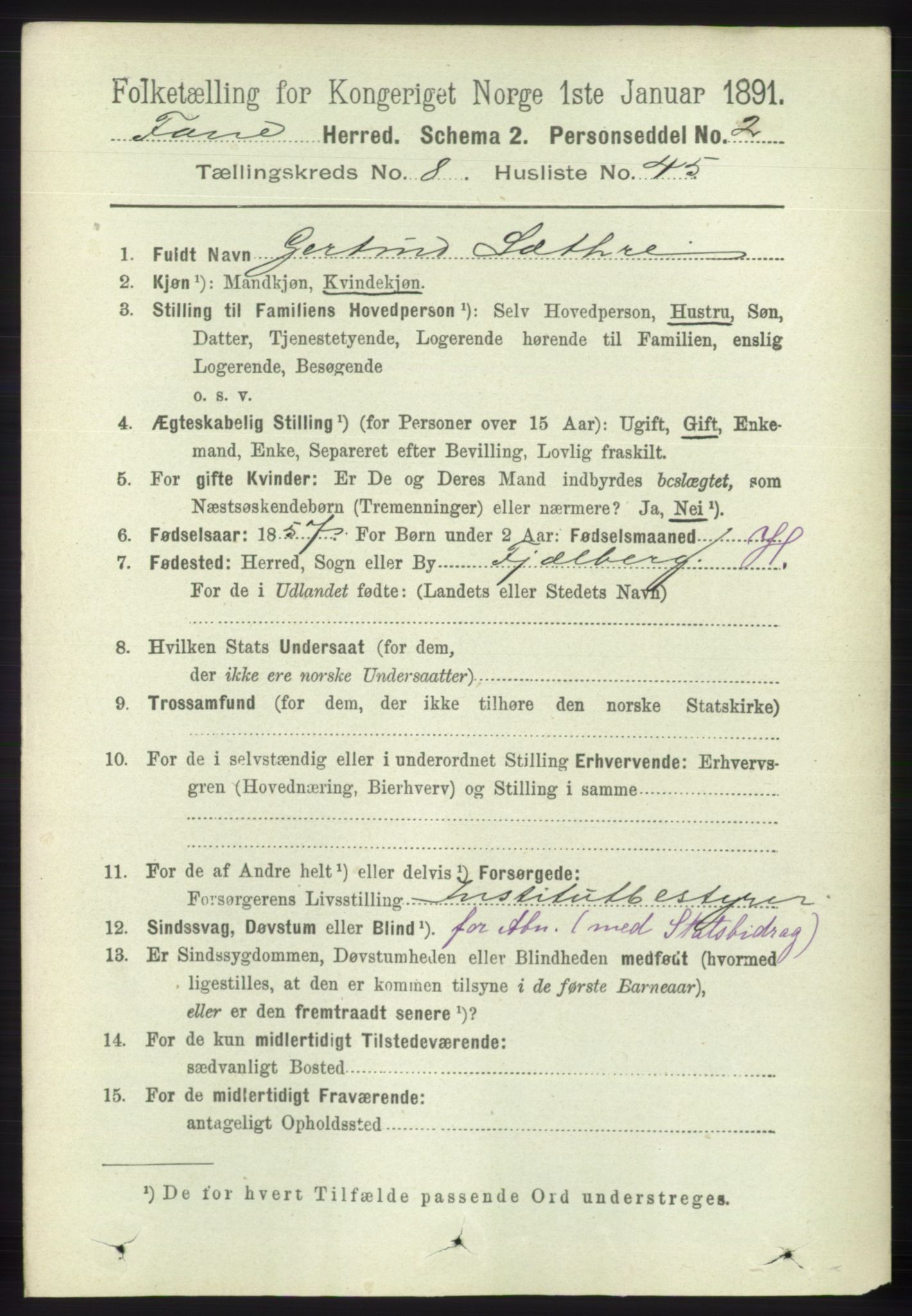 RA, Folketelling 1891 for 1249 Fana herred, 1891, s. 3803